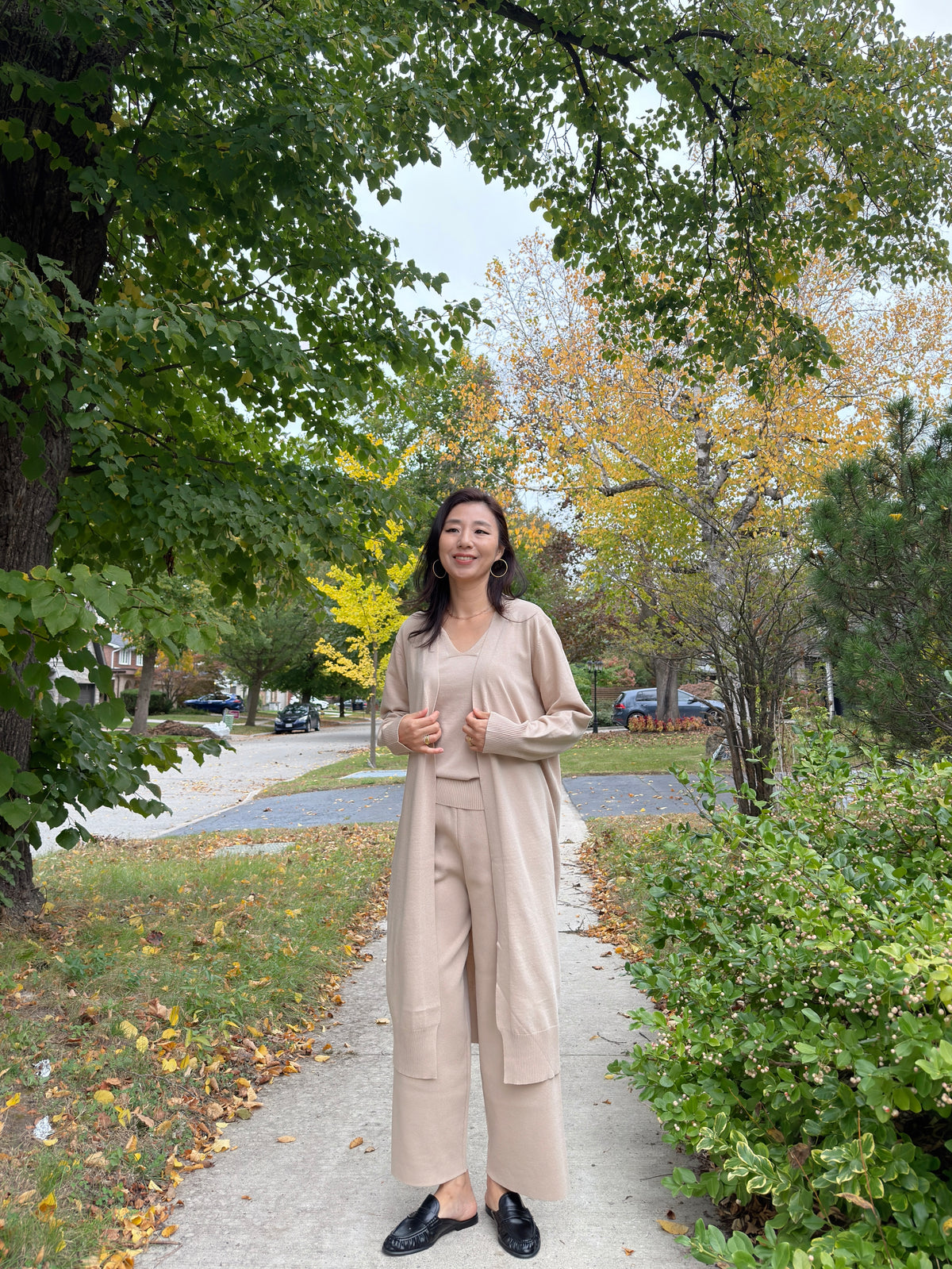 SOFT KNIT 3PIECE SET (Ivory ,Beige ,Black)