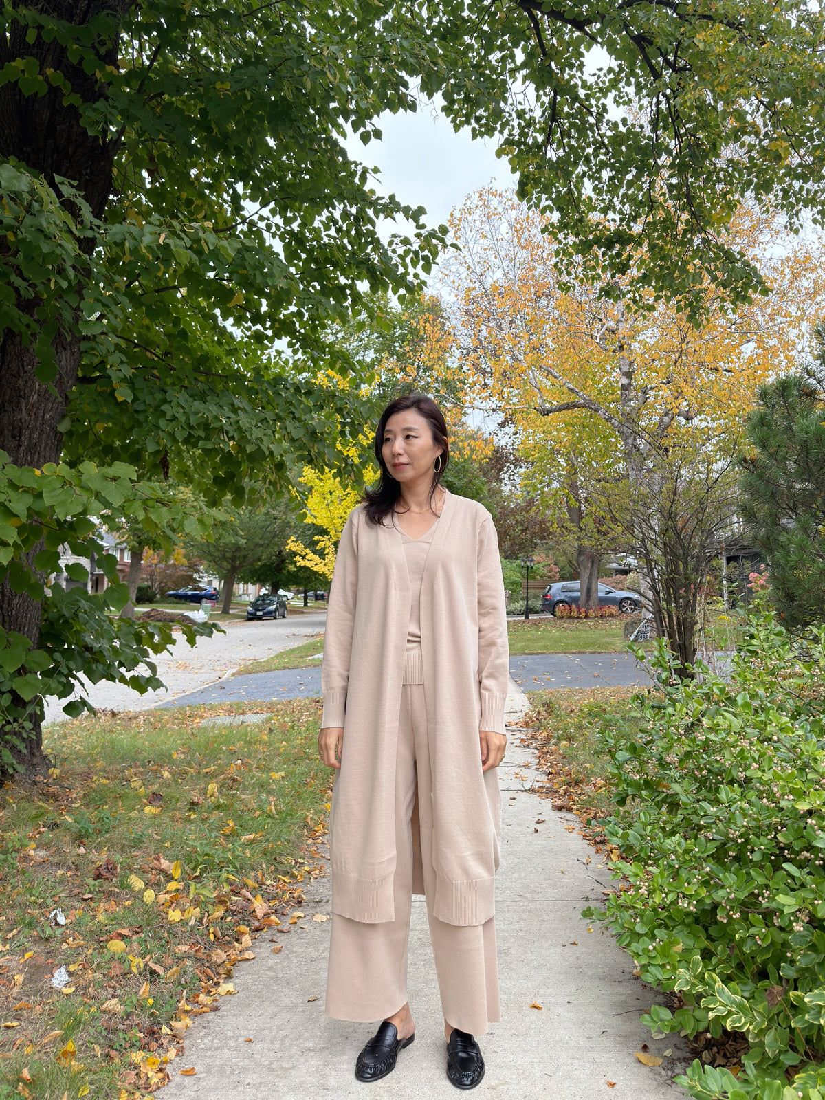 SOFT KNIT 3PIECE SET (Ivory ,Beige ,Black)