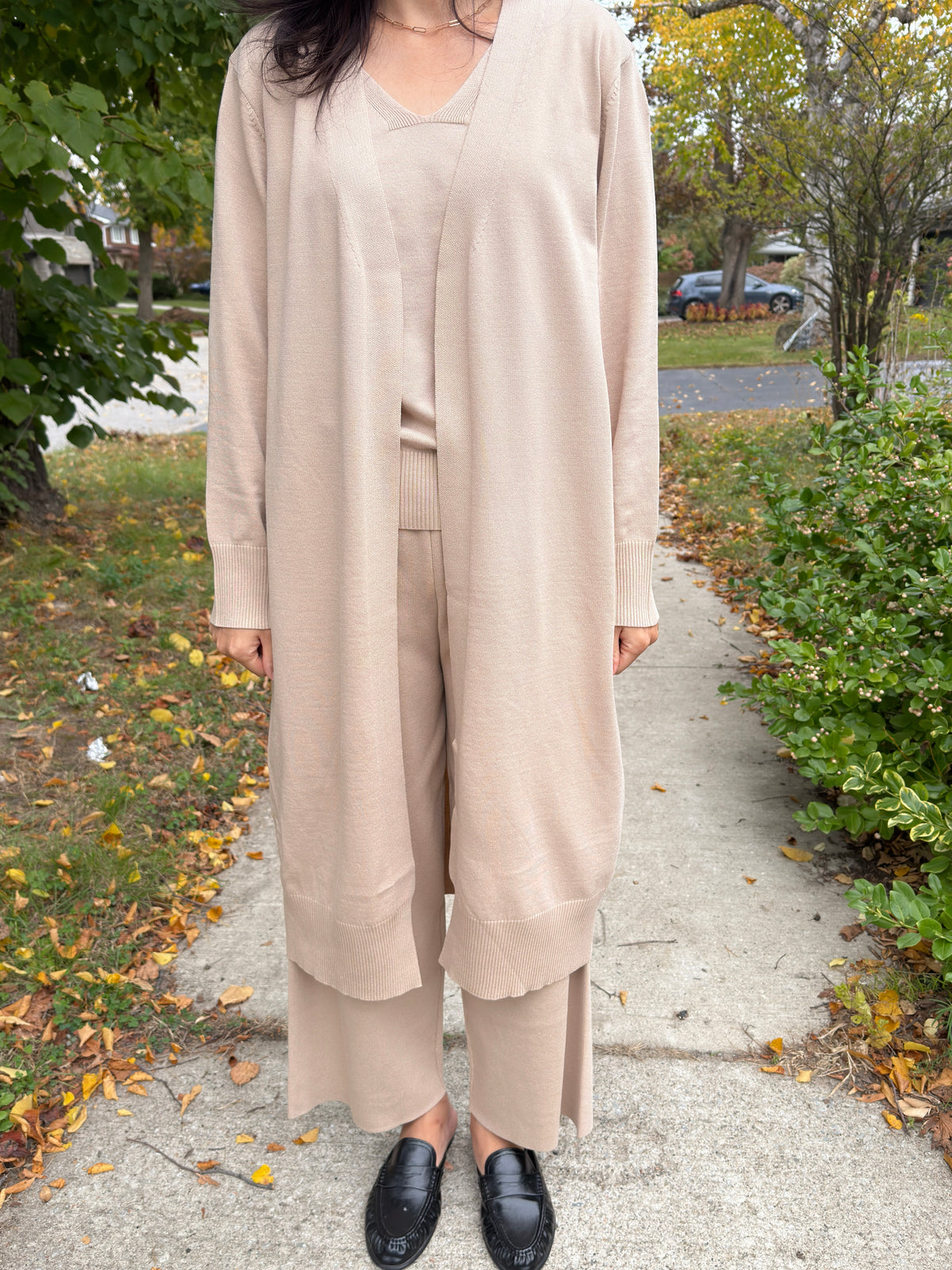 SOFT KNIT 3PIECE SET (Ivory ,Beige ,Black)