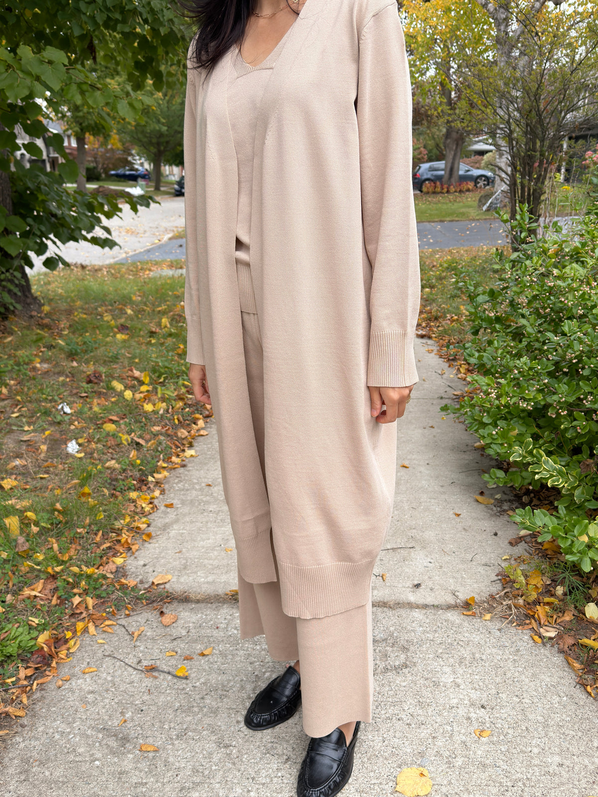 SOFT KNIT 3PIECE SET (Ivory ,Beige ,Black)