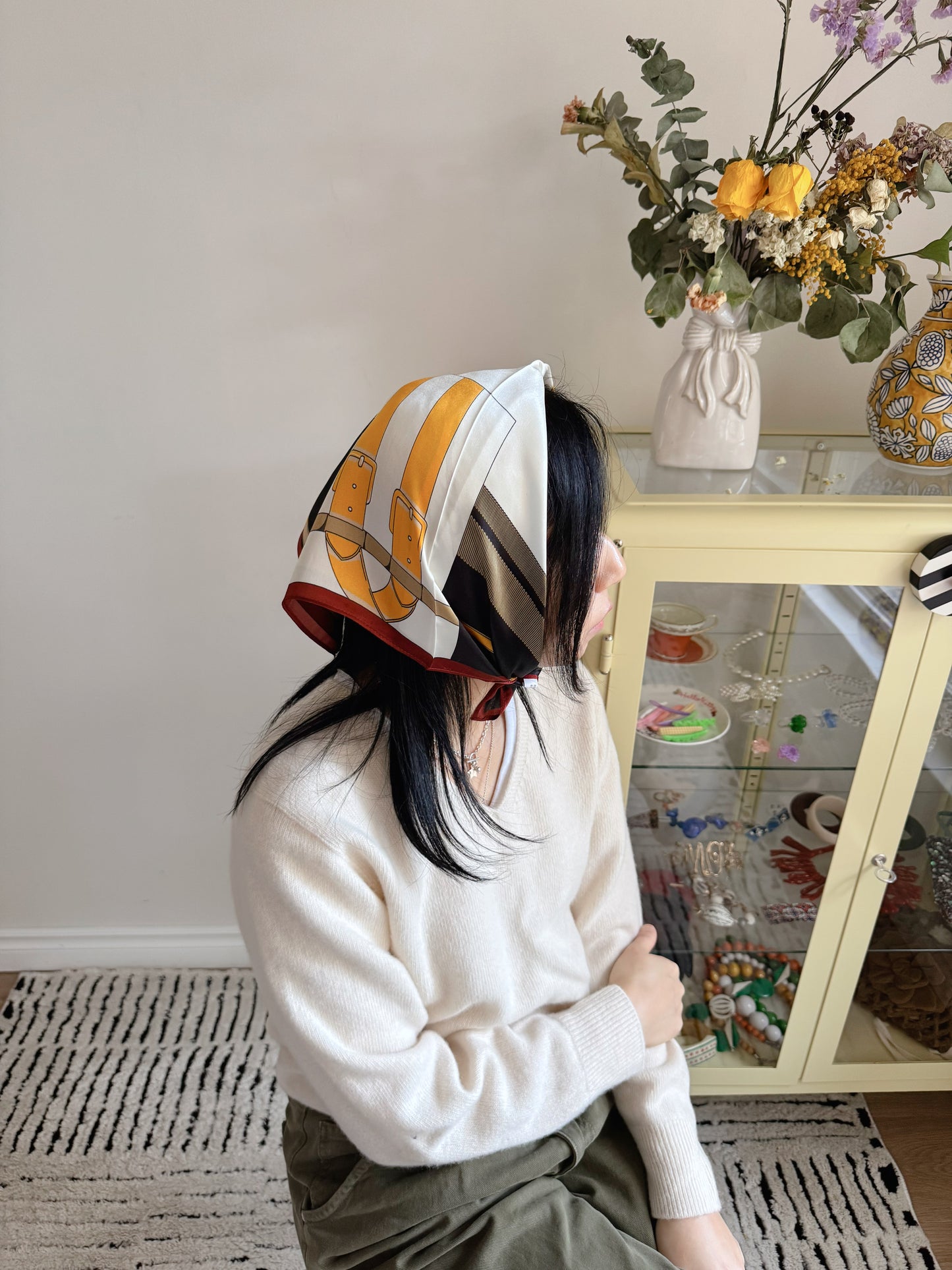 100% silk Heritage Belt Square Scarf