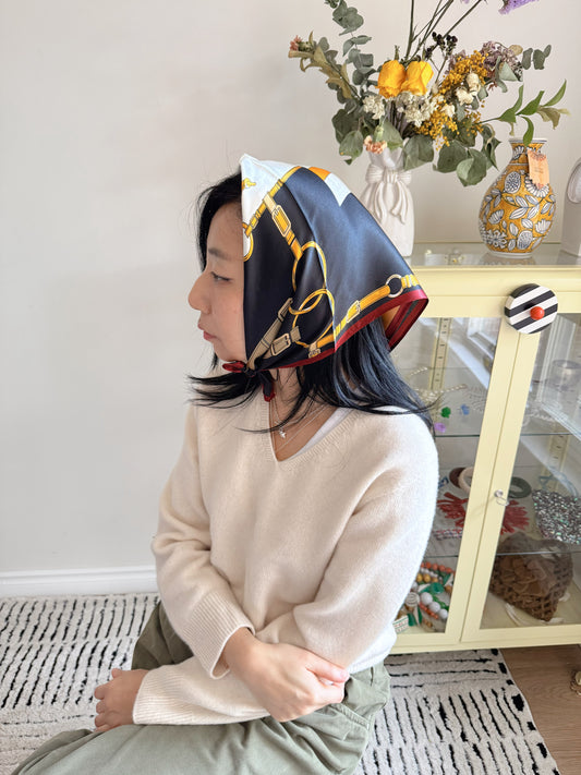 100% silk Heritage Belt Square Scarf