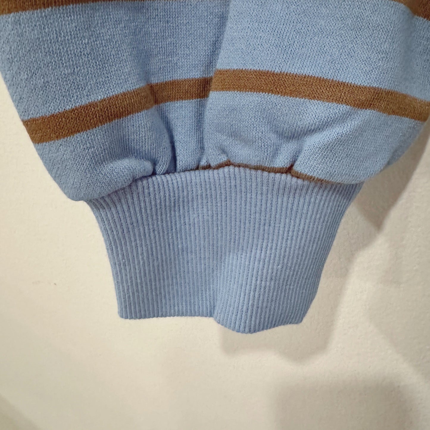 Striped long dress (ivory, blue)