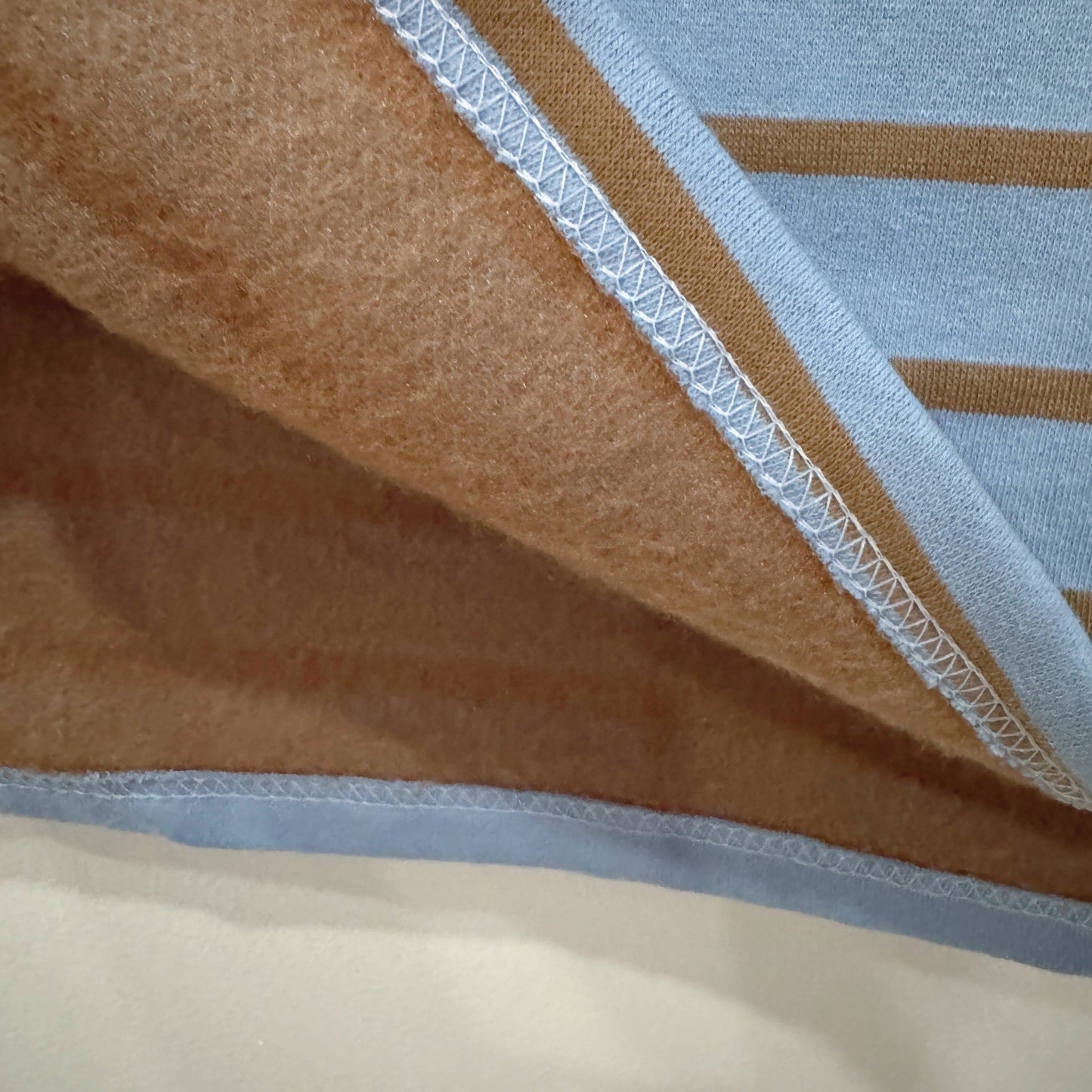 Striped long dress (ivory, blue)