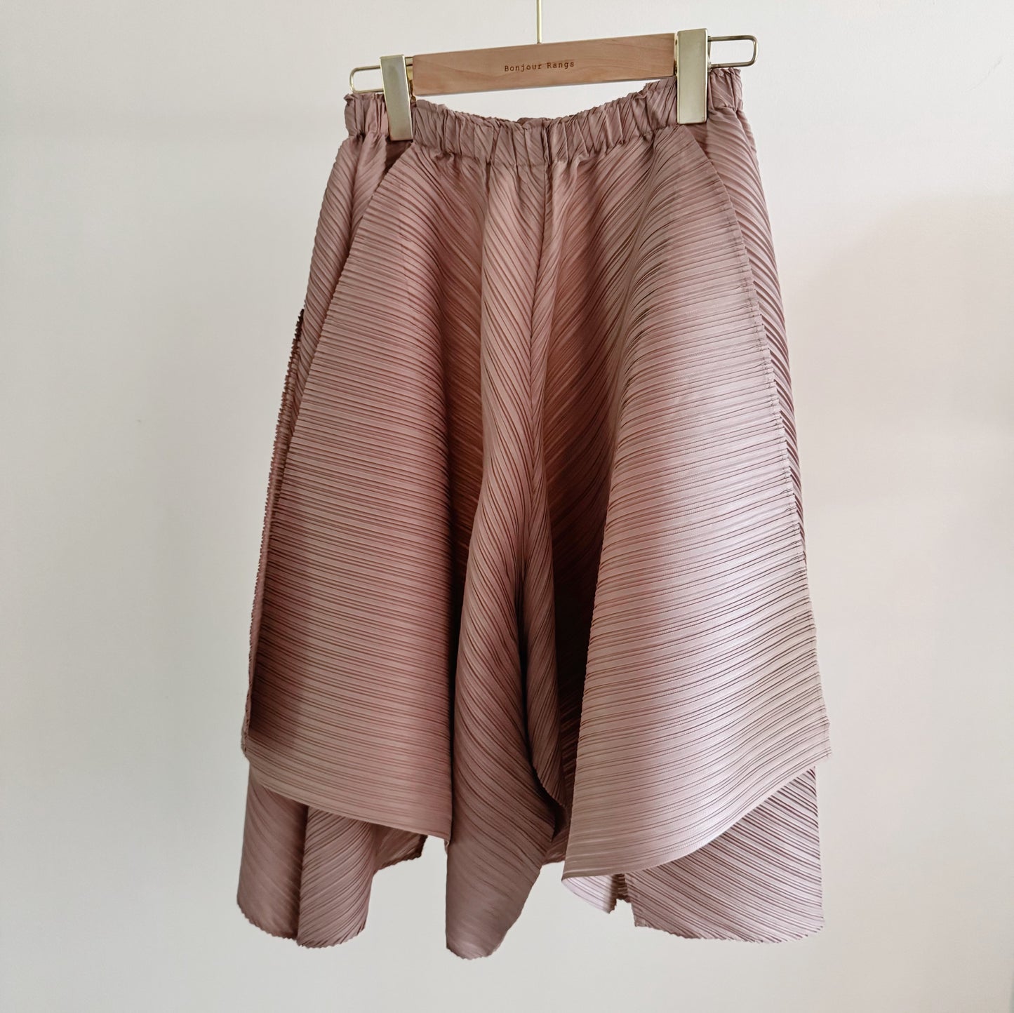 Pleated Draped Wide Pants( beige, brown)