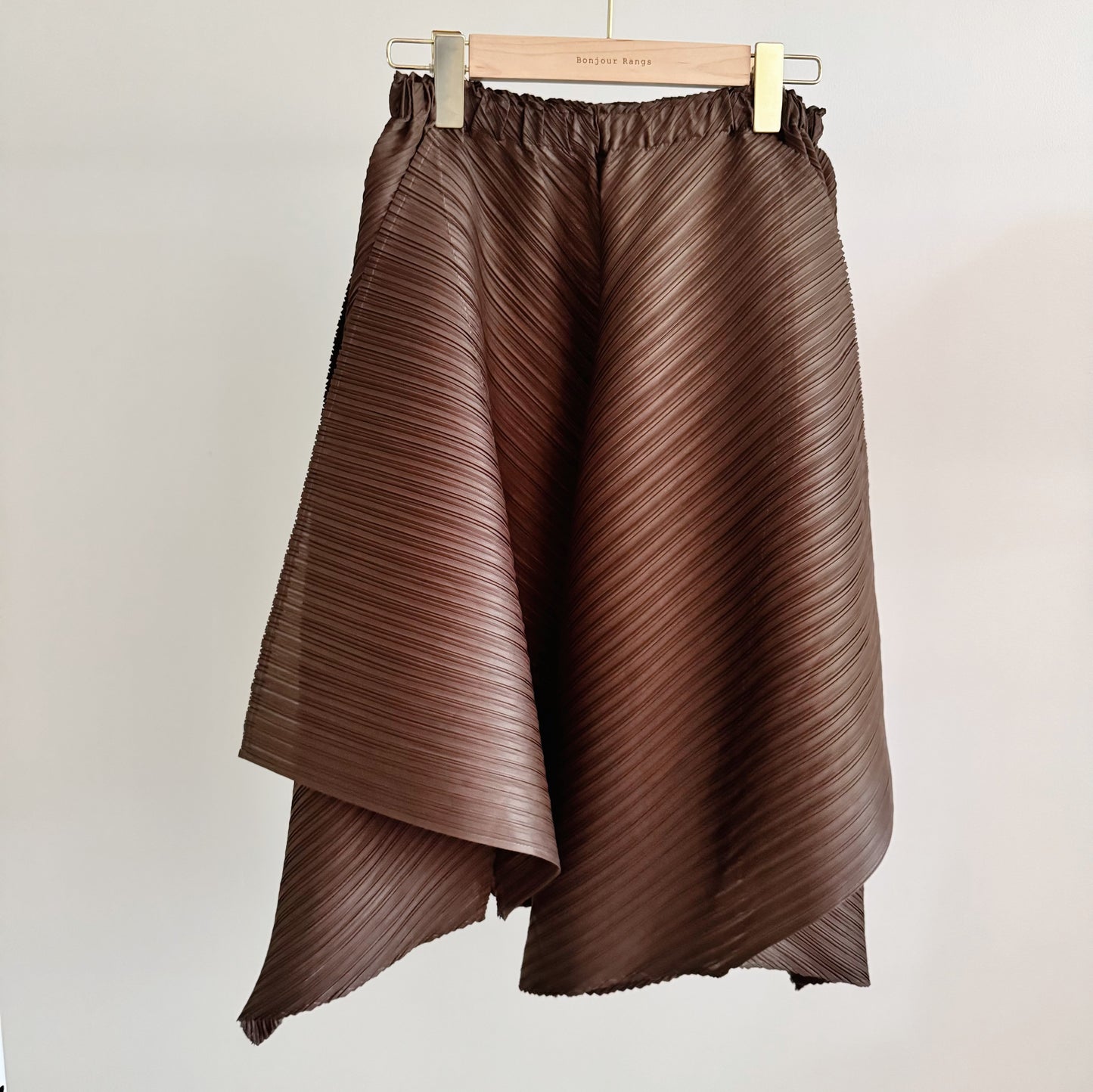 Pleated Draped Wide Pants( beige, brown)