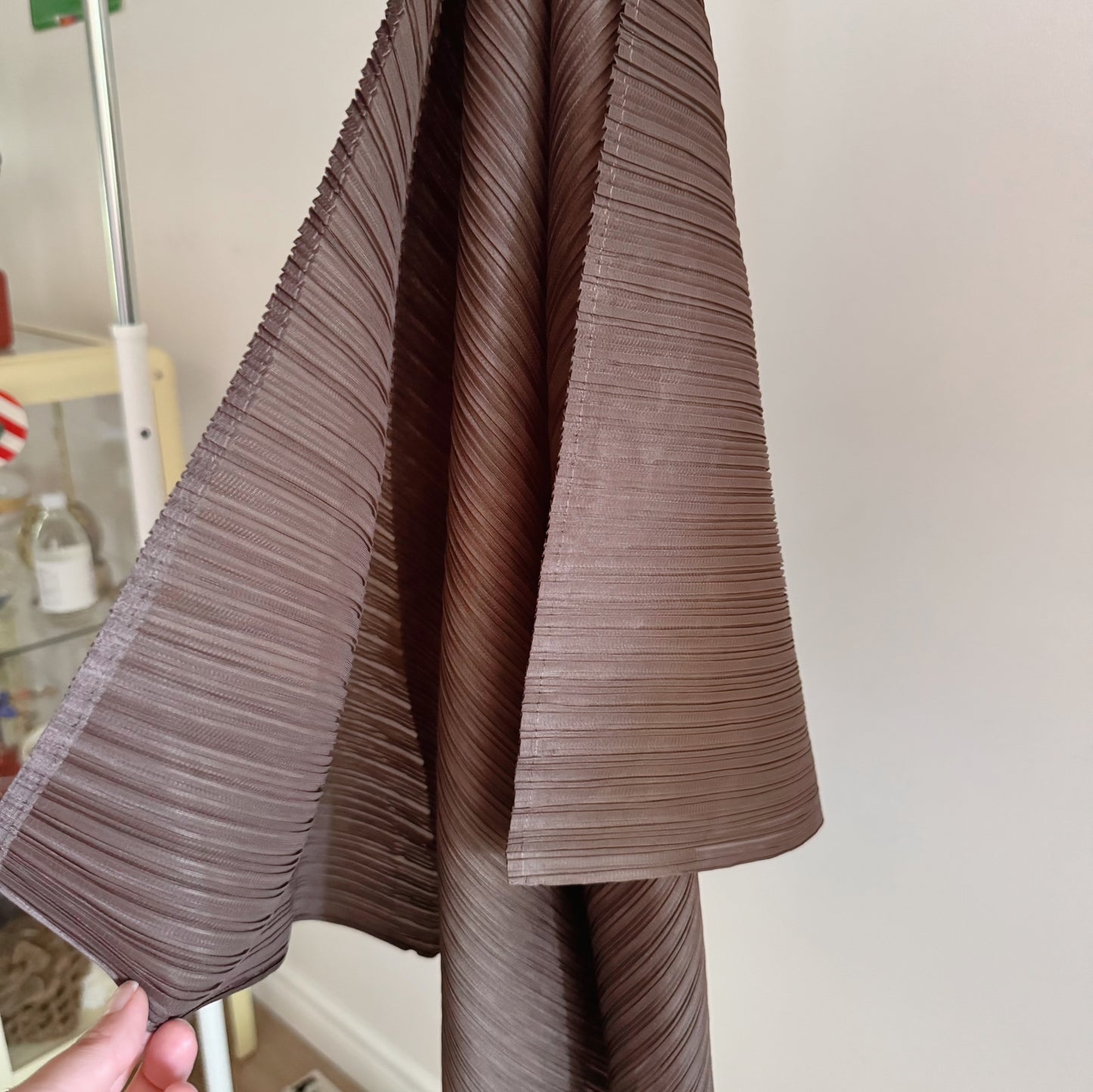 Pleated Draped Wide Pants( beige, brown)