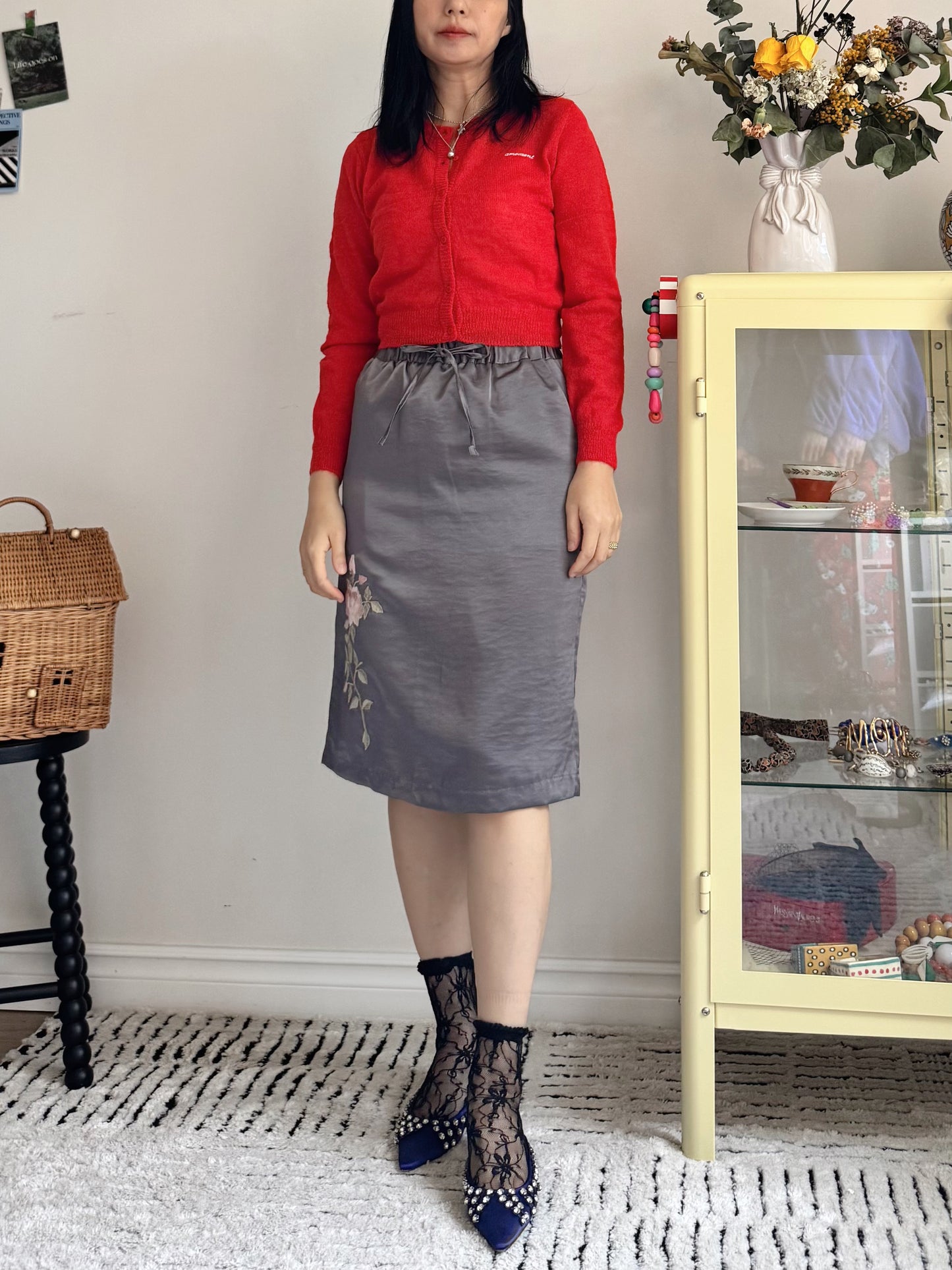 Embroidered Flower Skirt