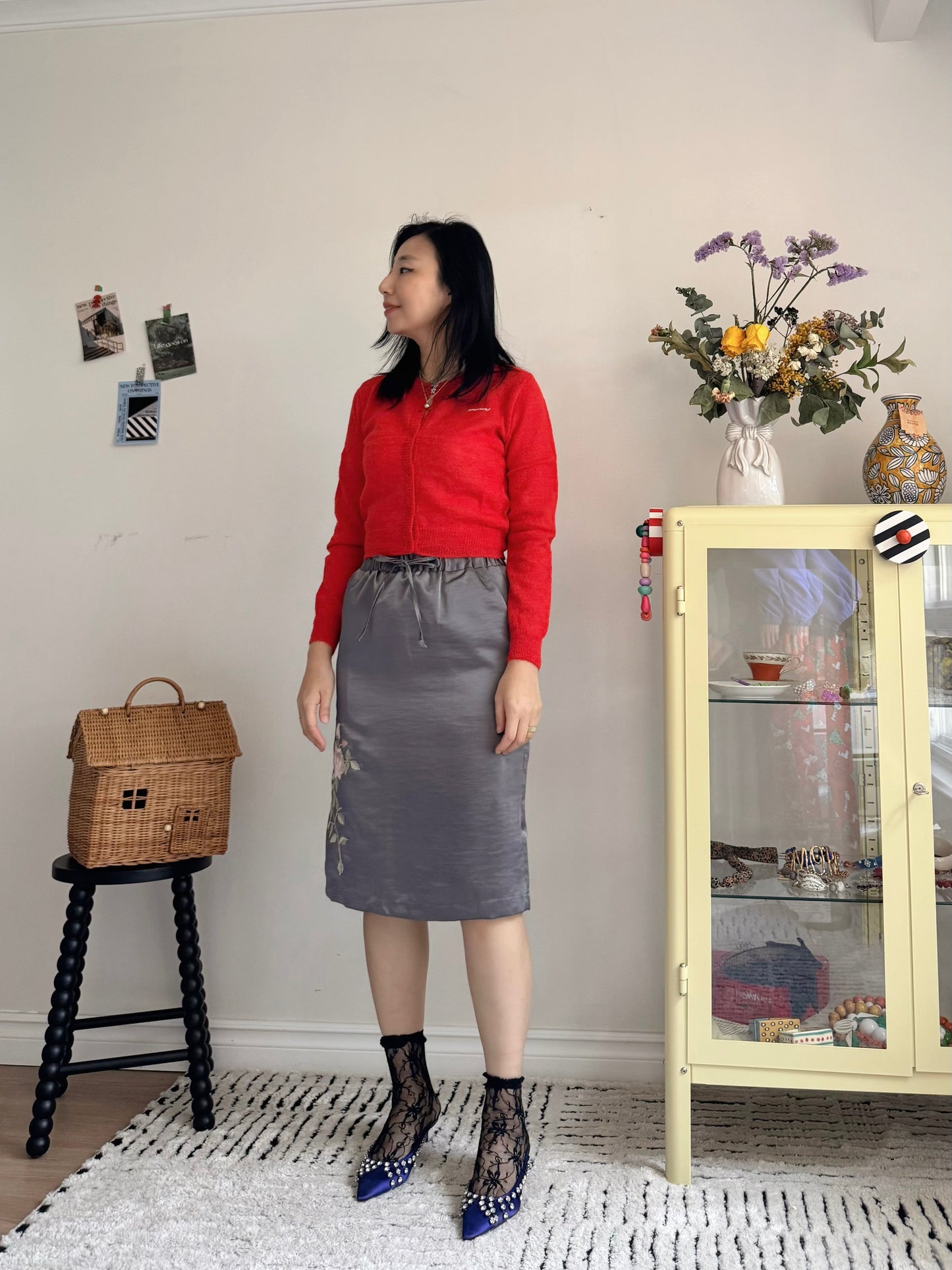 Embroidered Flower Skirt