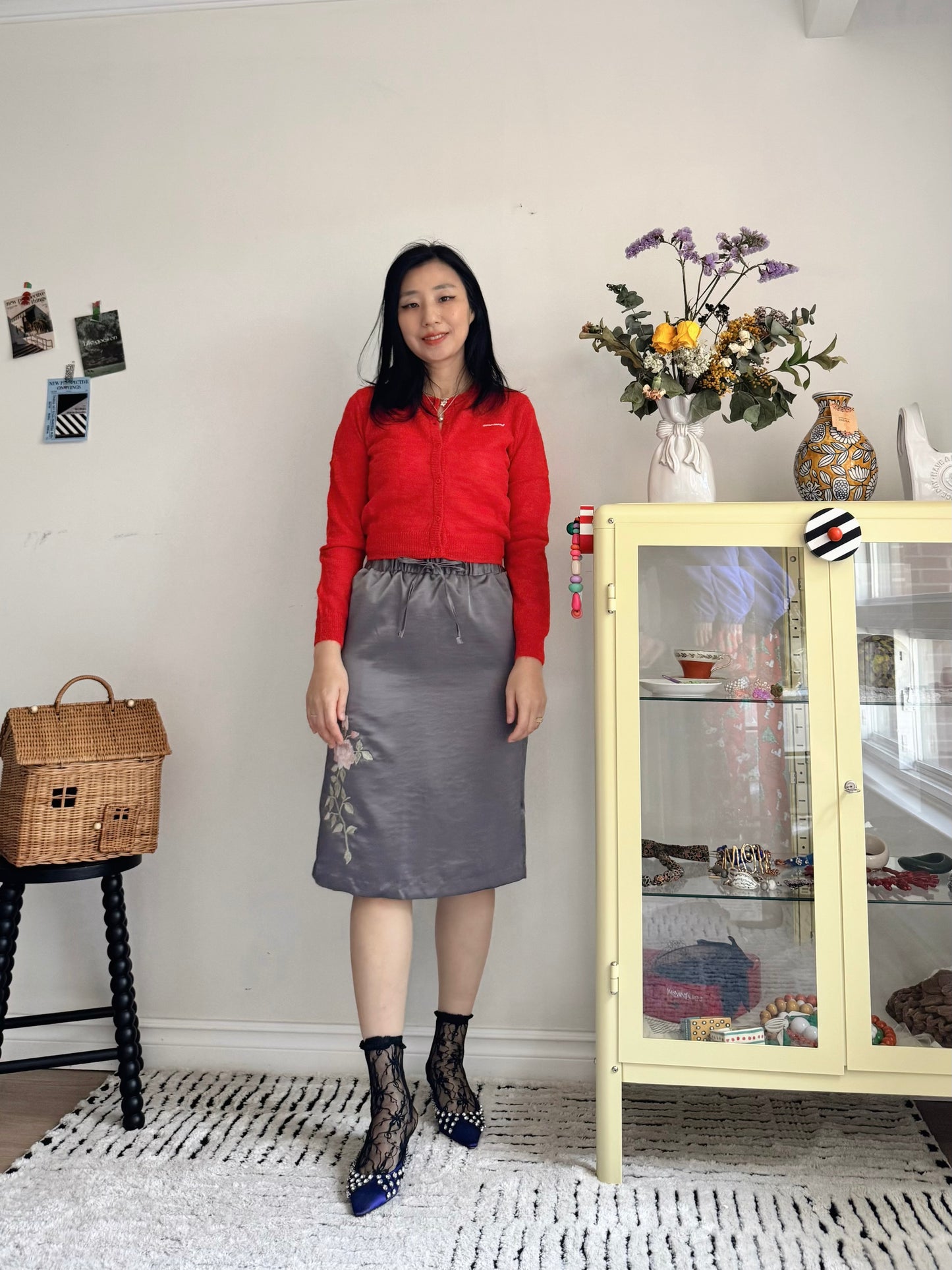 Embroidered Flower Skirt