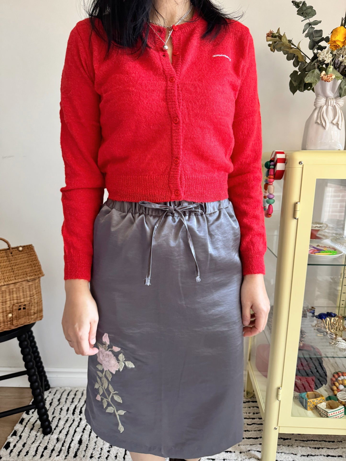 Embroidered Flower Skirt
