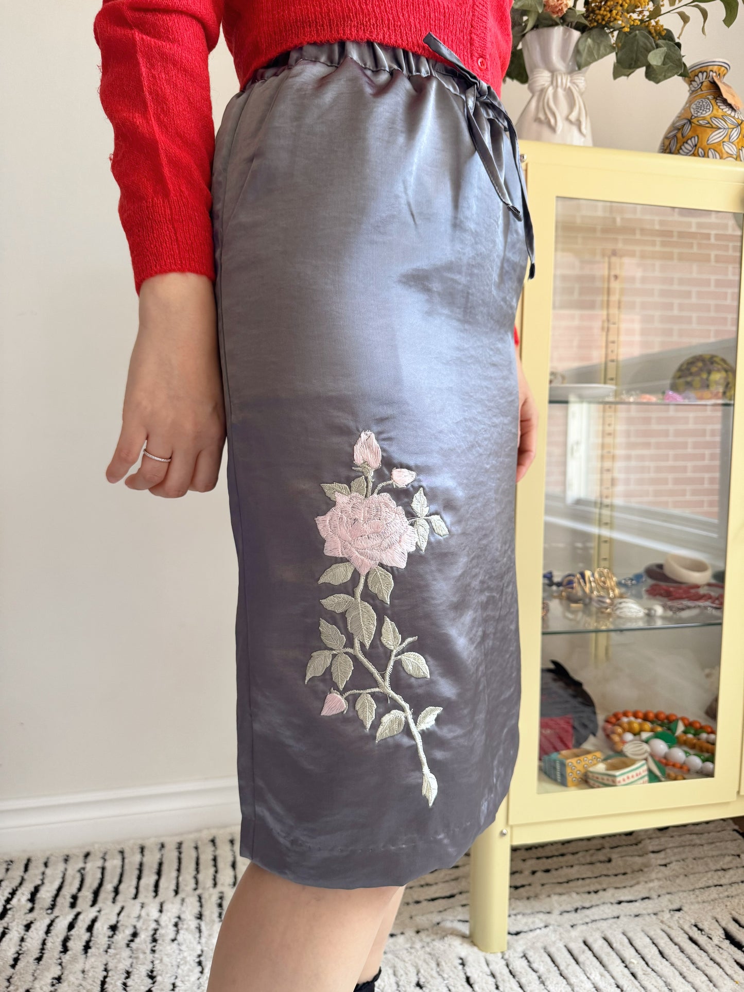 Embroidered Flower Skirt