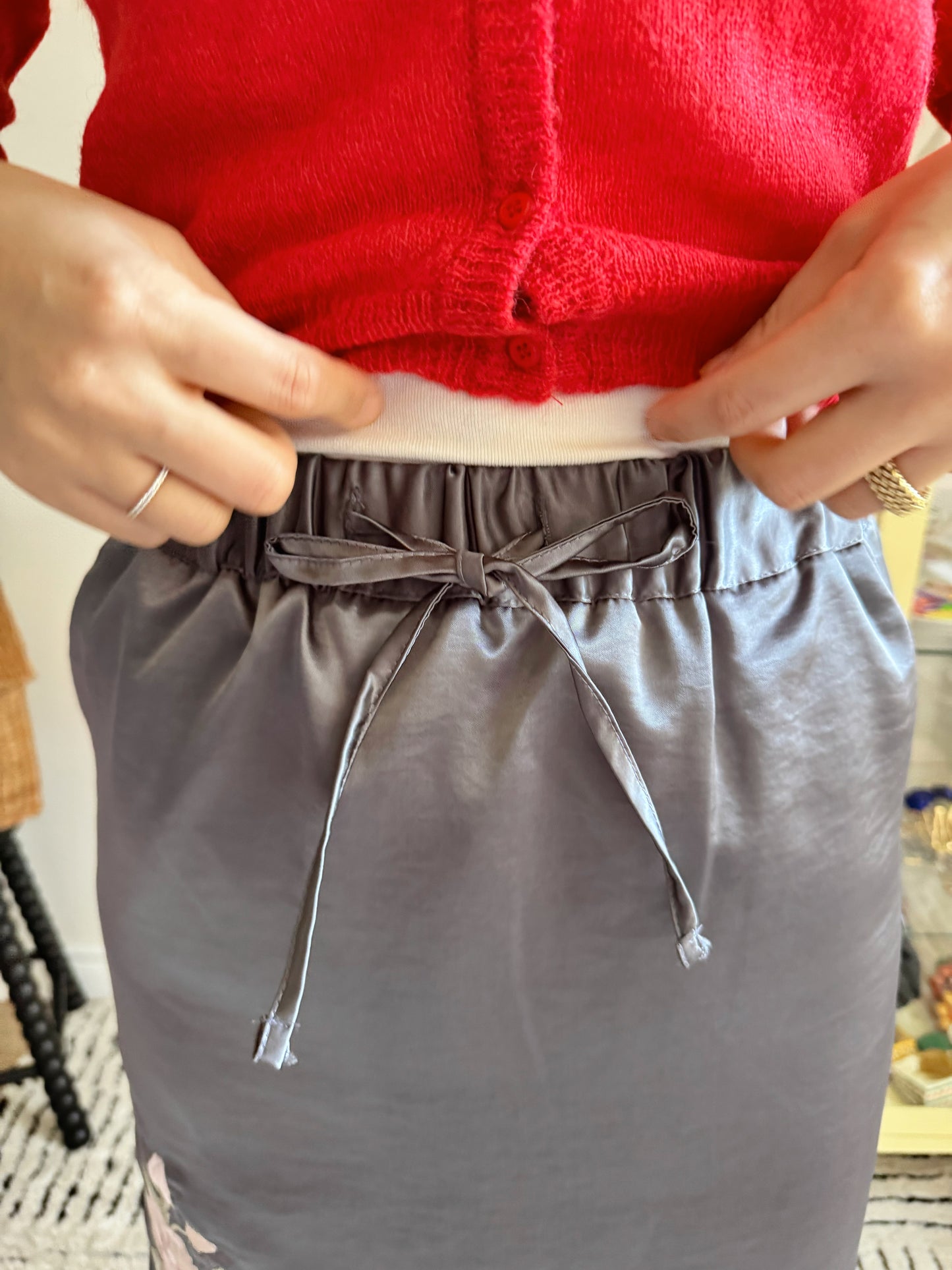 Embroidered Flower Skirt
