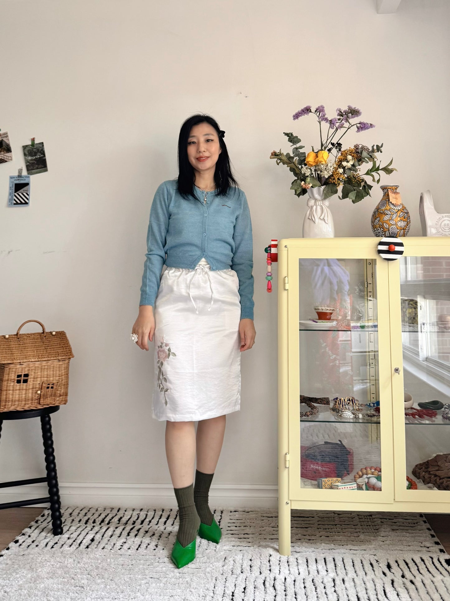 Spring Alpaca Cardigan (blue,lemon,red)