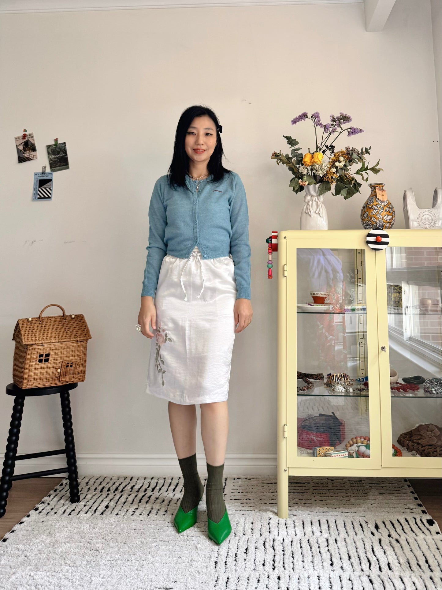 Spring Alpaca Cardigan (blue,lemon,red)