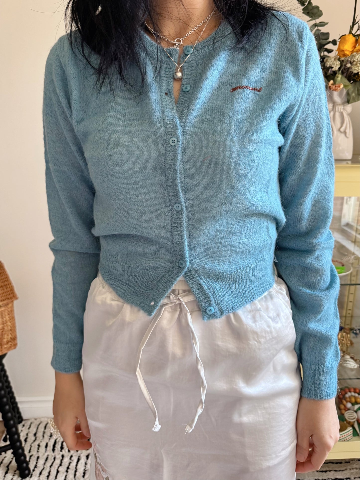 Spring Alpaca Cardigan (blue,lemon,red)