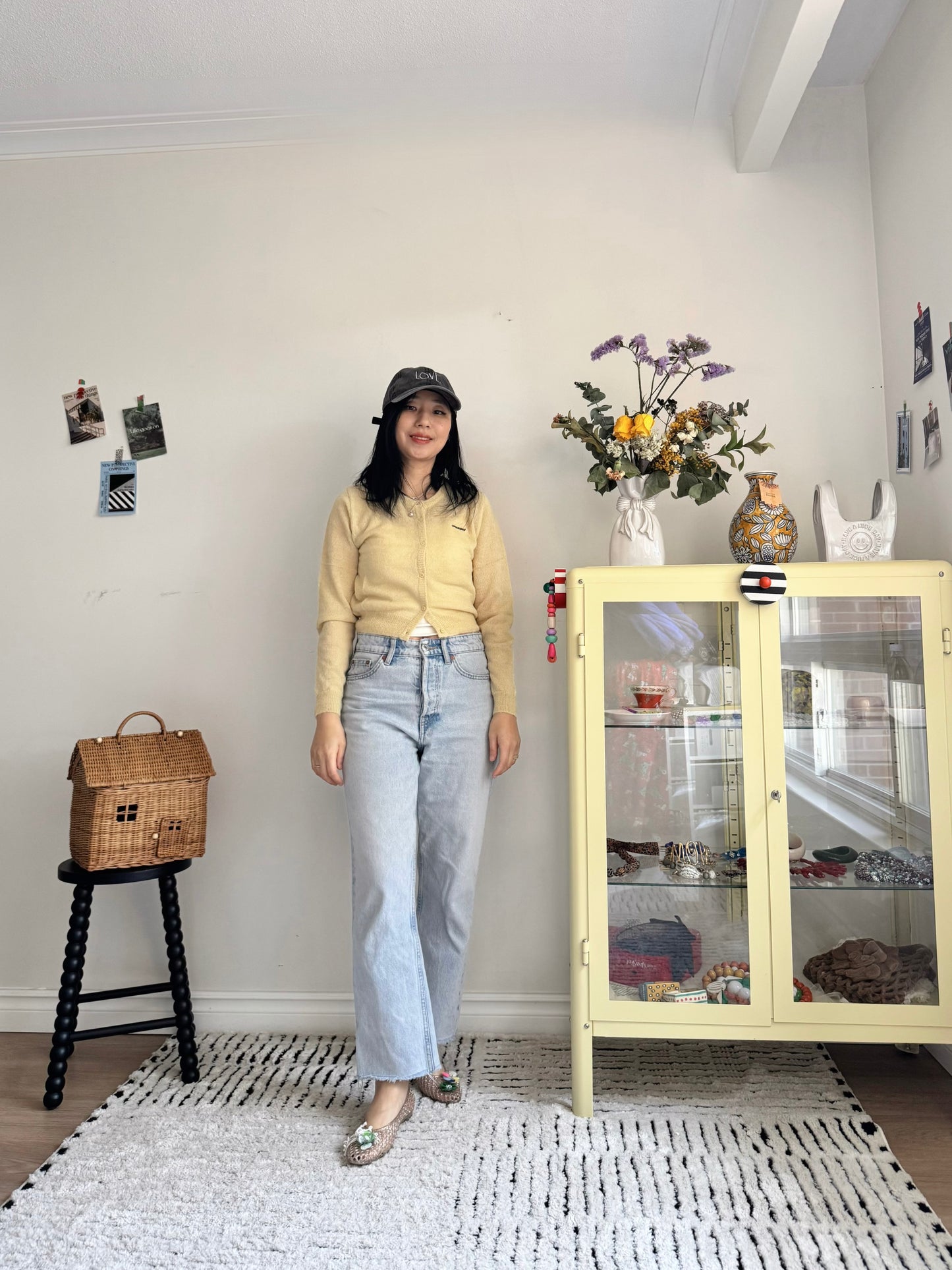 Spring Alpaca Cardigan (blue,lemon,red)