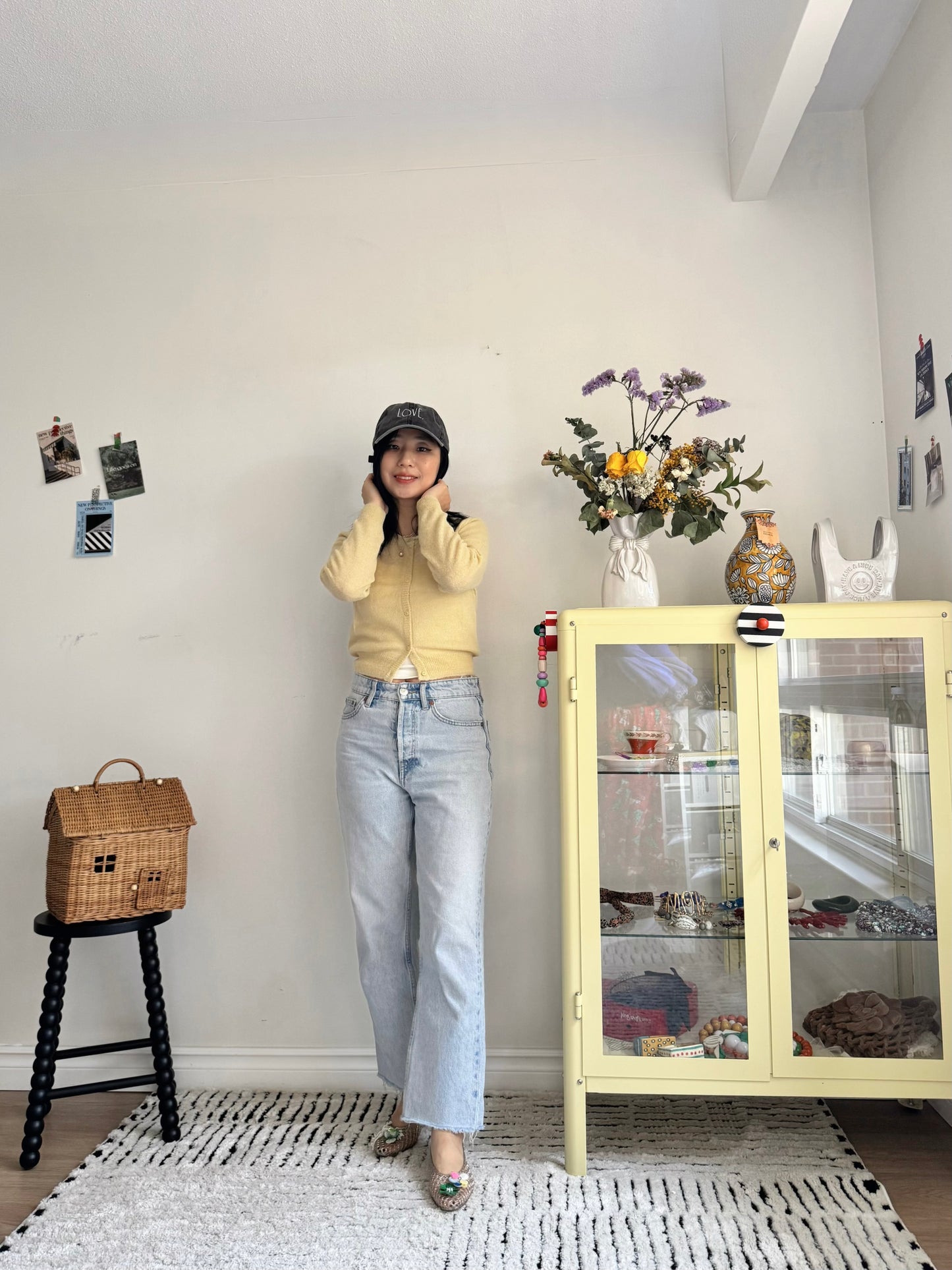 Spring Alpaca Cardigan (blue,lemon,red)