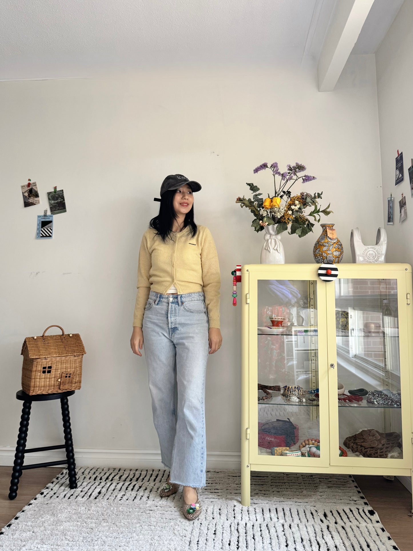 Spring Alpaca Cardigan (blue,lemon,red)
