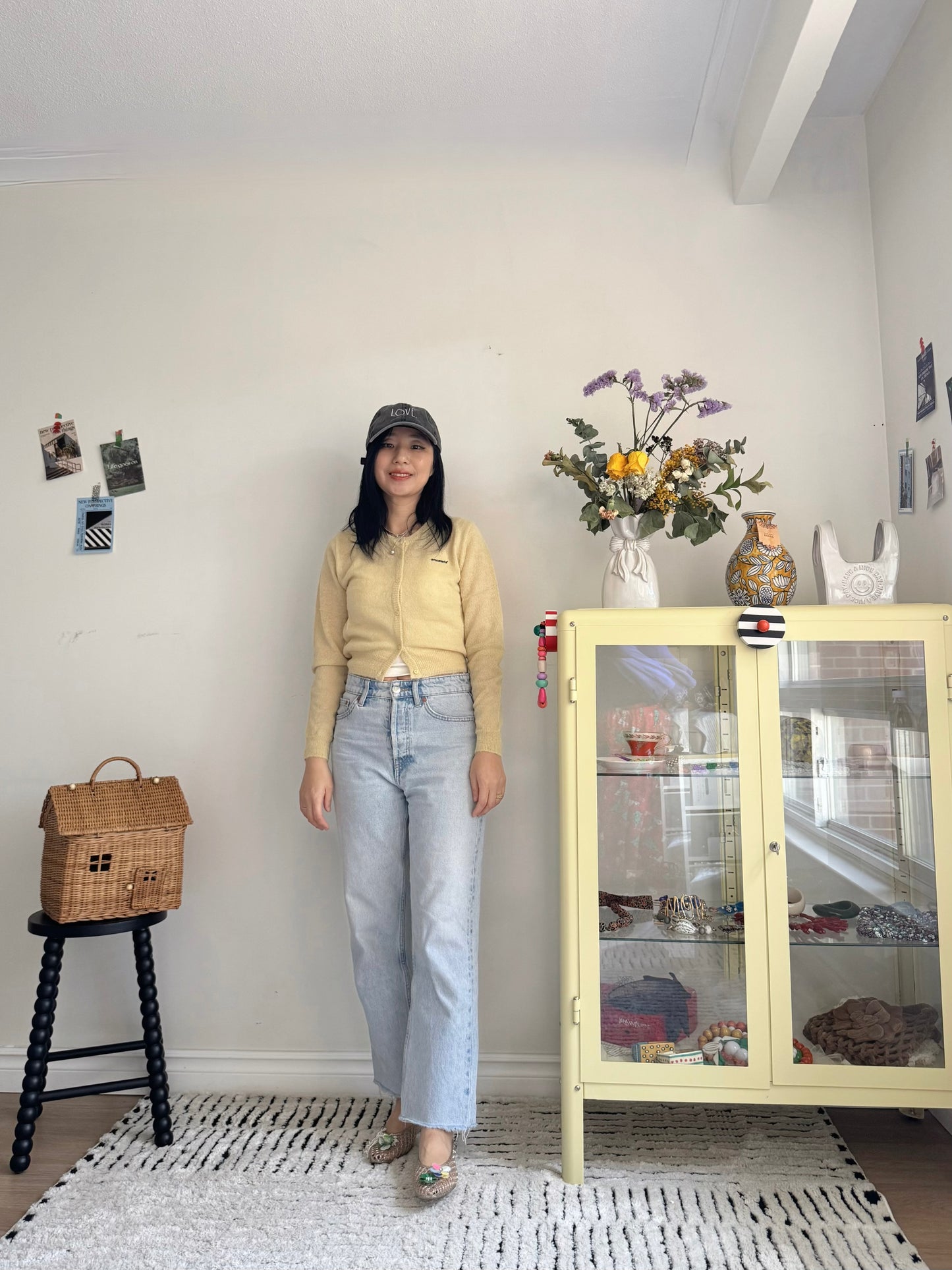 Spring Alpaca Cardigan (blue,lemon,red)