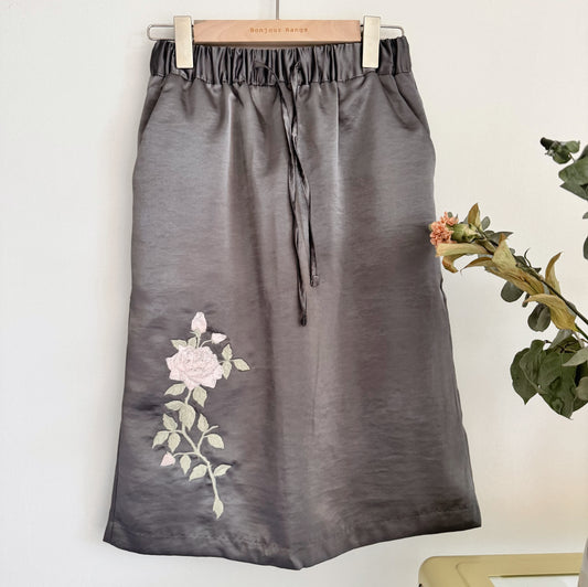 Embroidered Flower Skirt