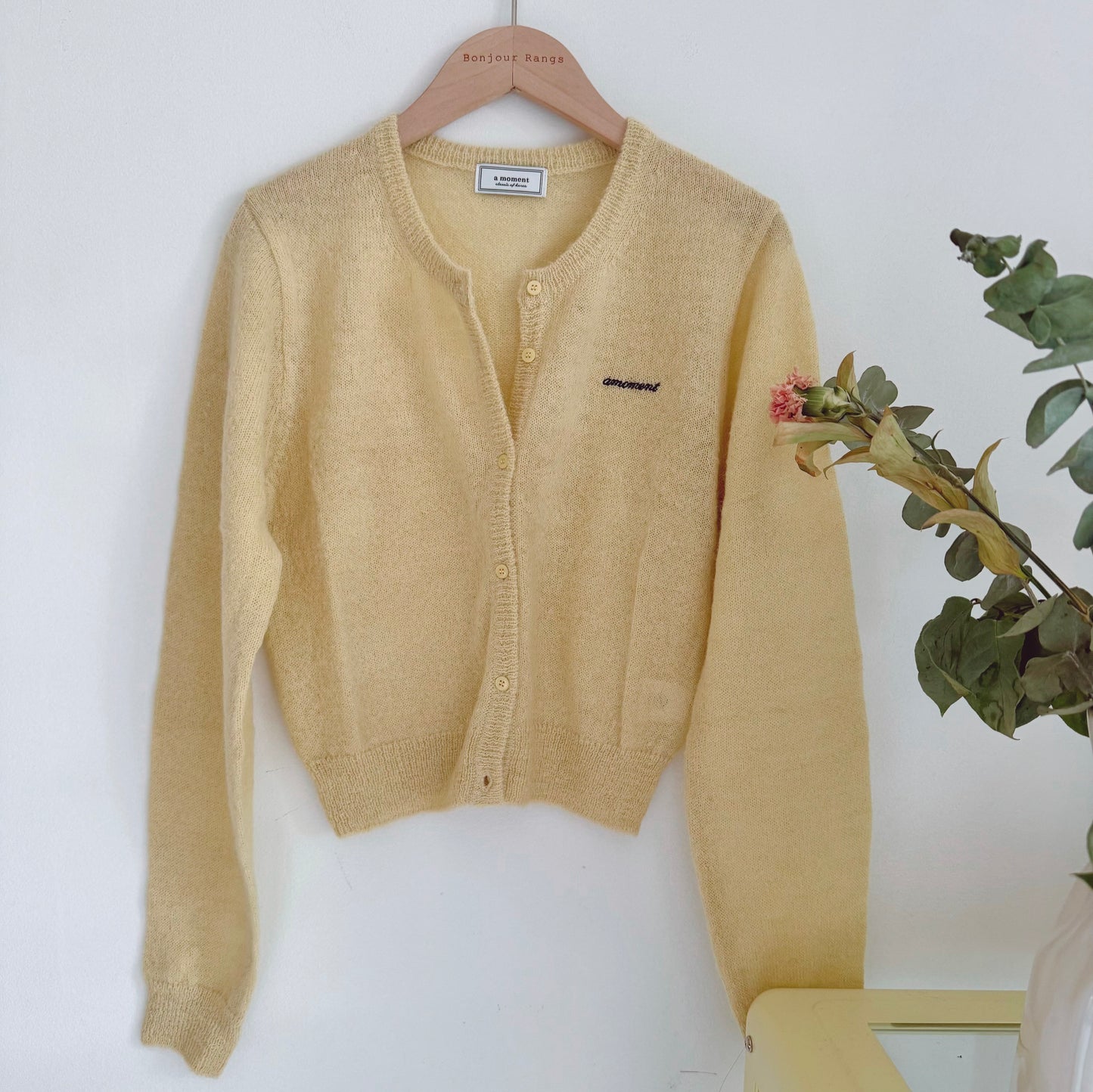 Spring Alpaca Cardigan (blue,lemon,red)
