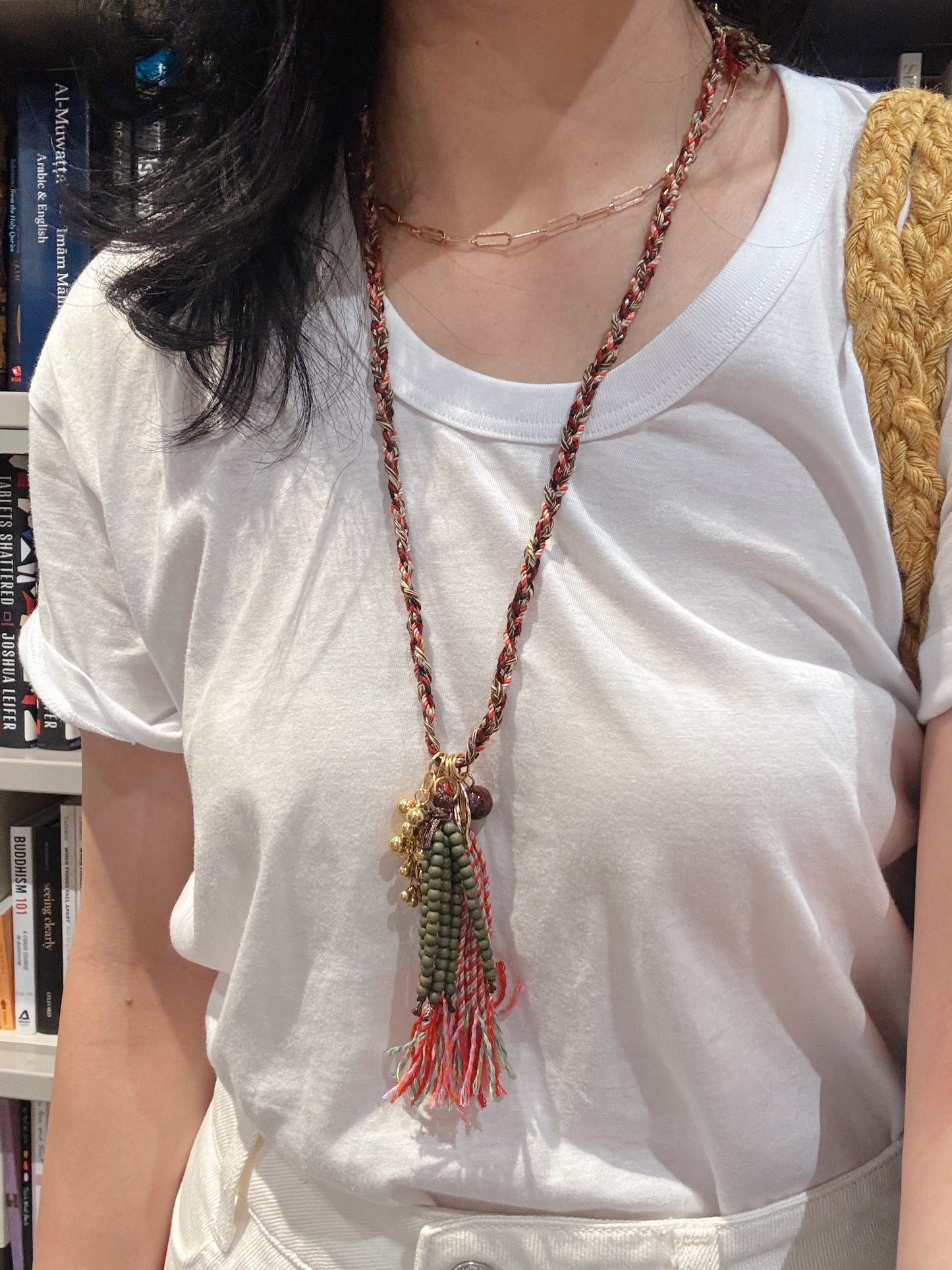 Boho Braided Tassel Necklace
