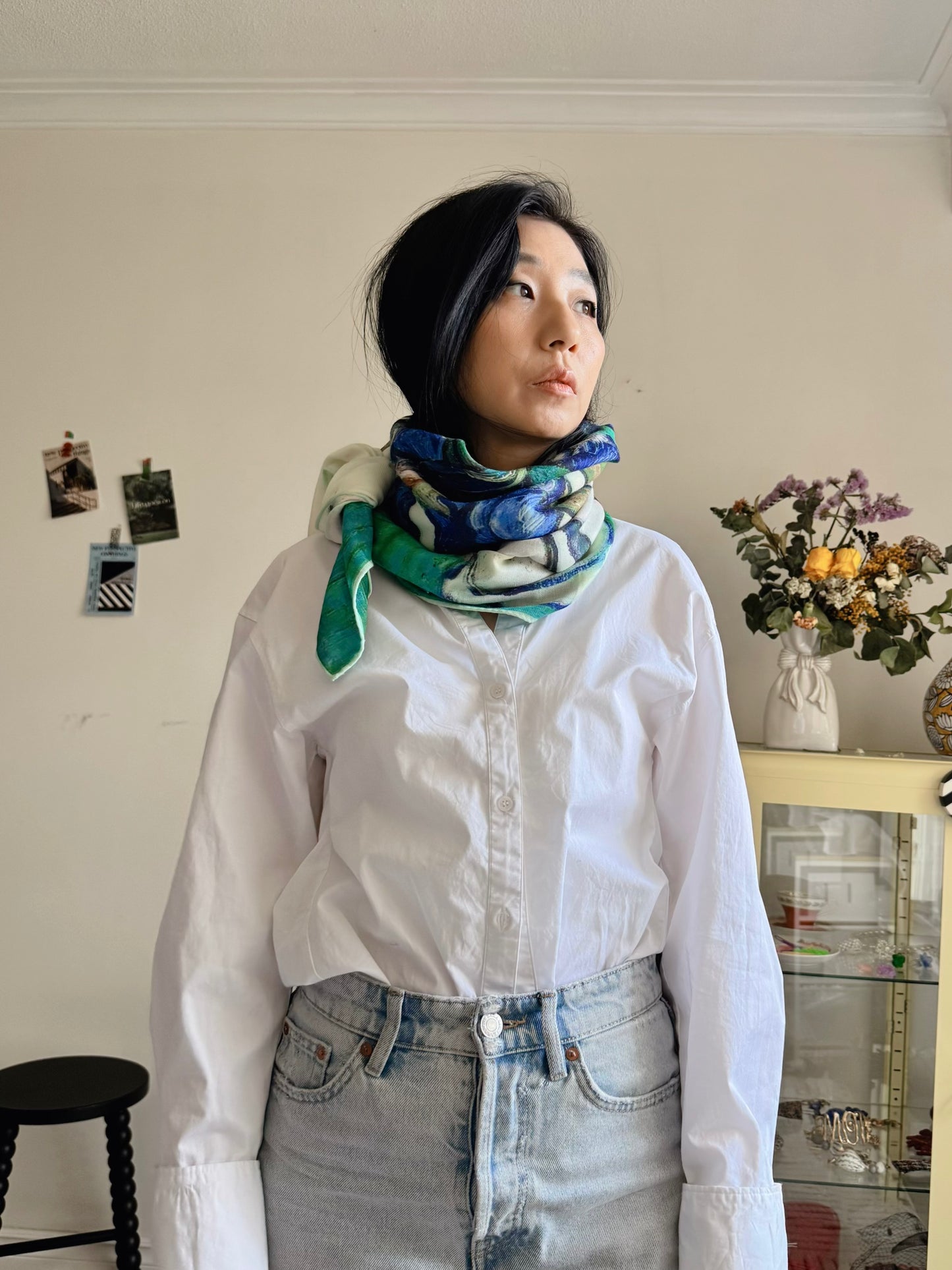 Iris Bloom Classic Scarf
