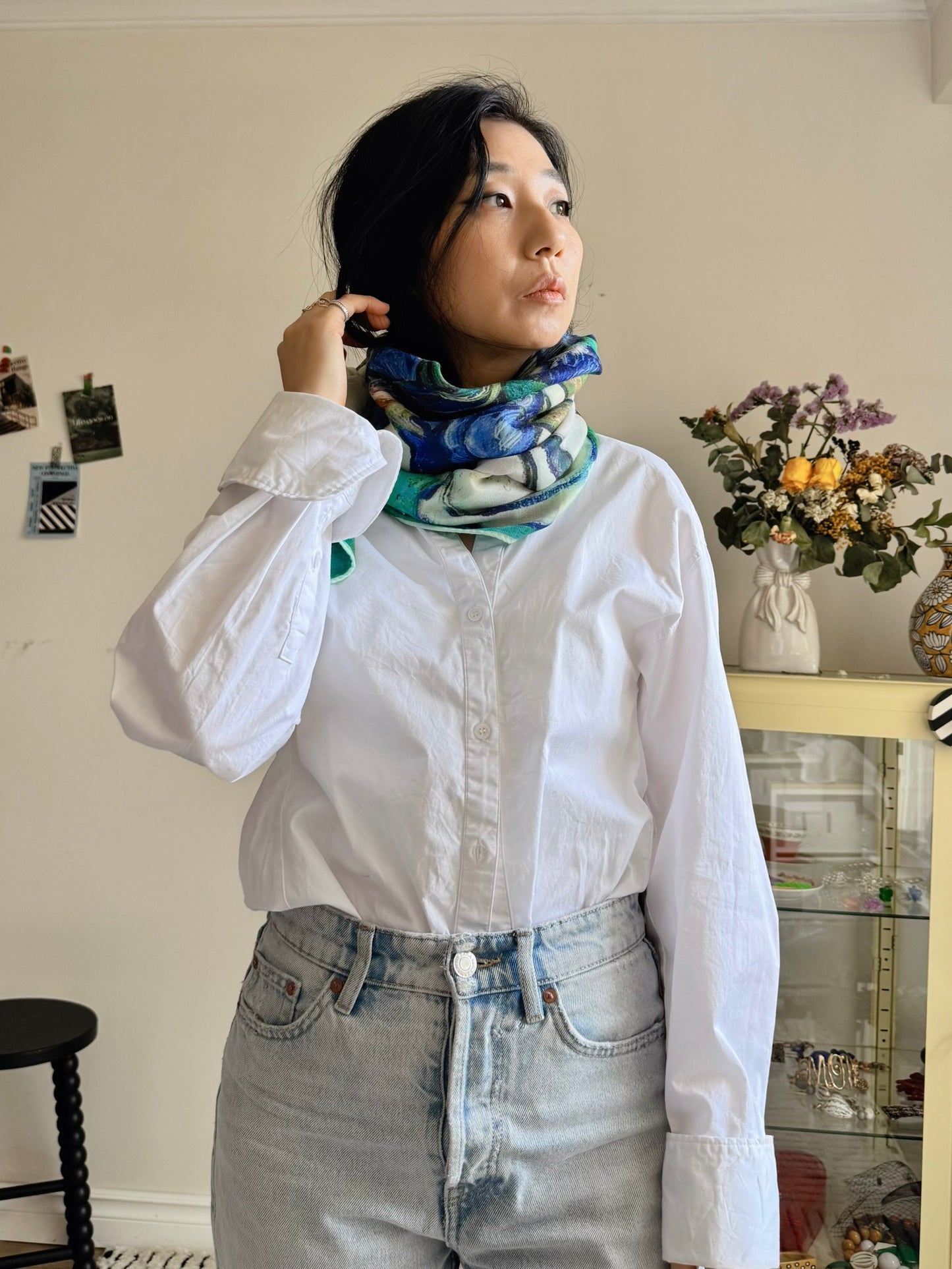Iris Bloom Classic Scarf