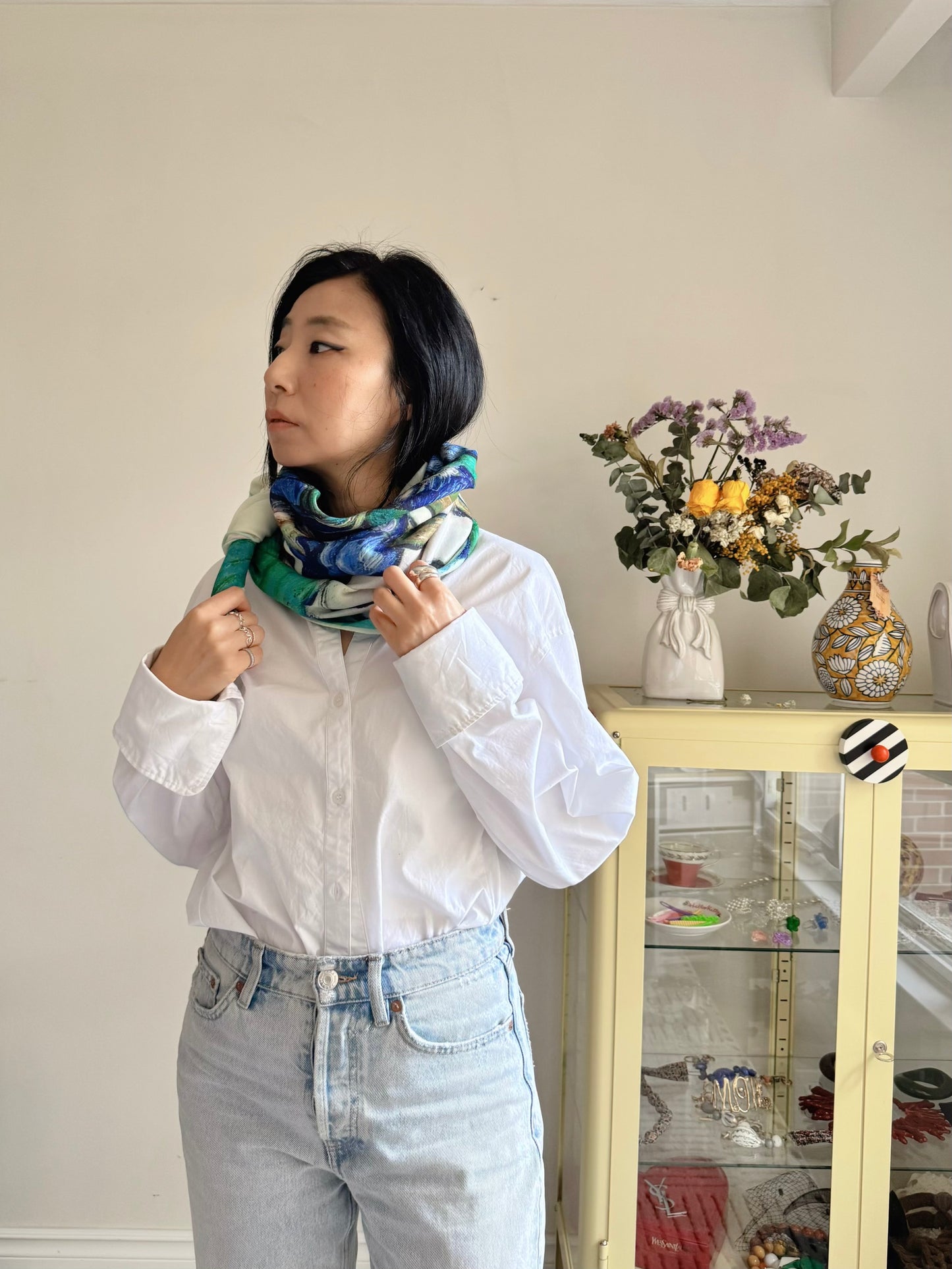 Iris Bloom Classic Scarf