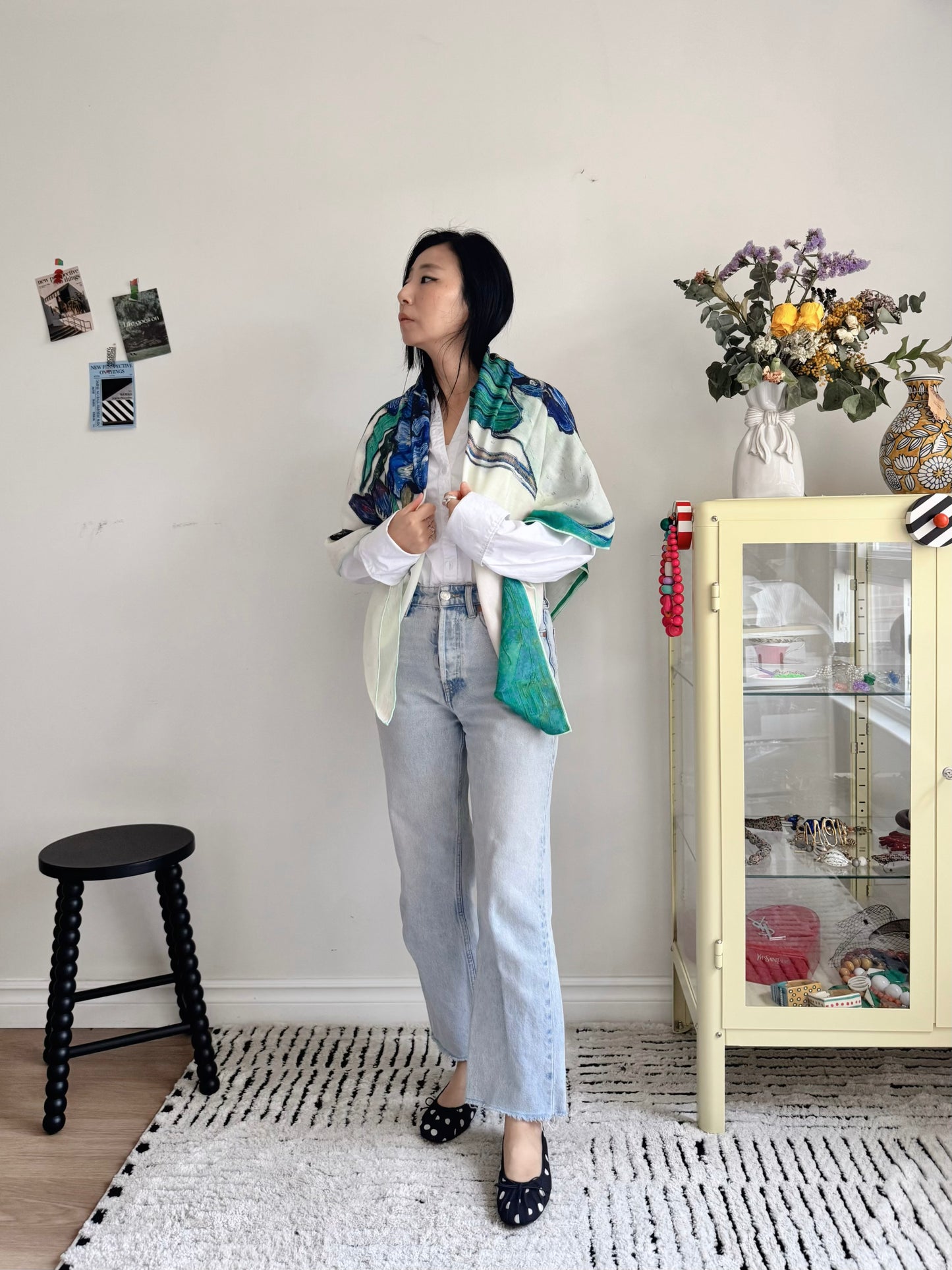 Iris Bloom Classic Scarf