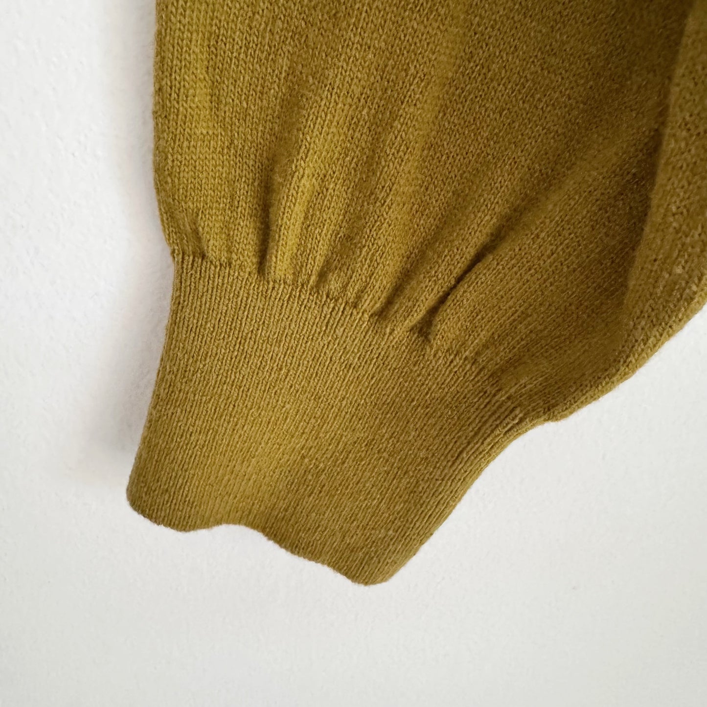 Olive Collar V-Slit Crop Knit