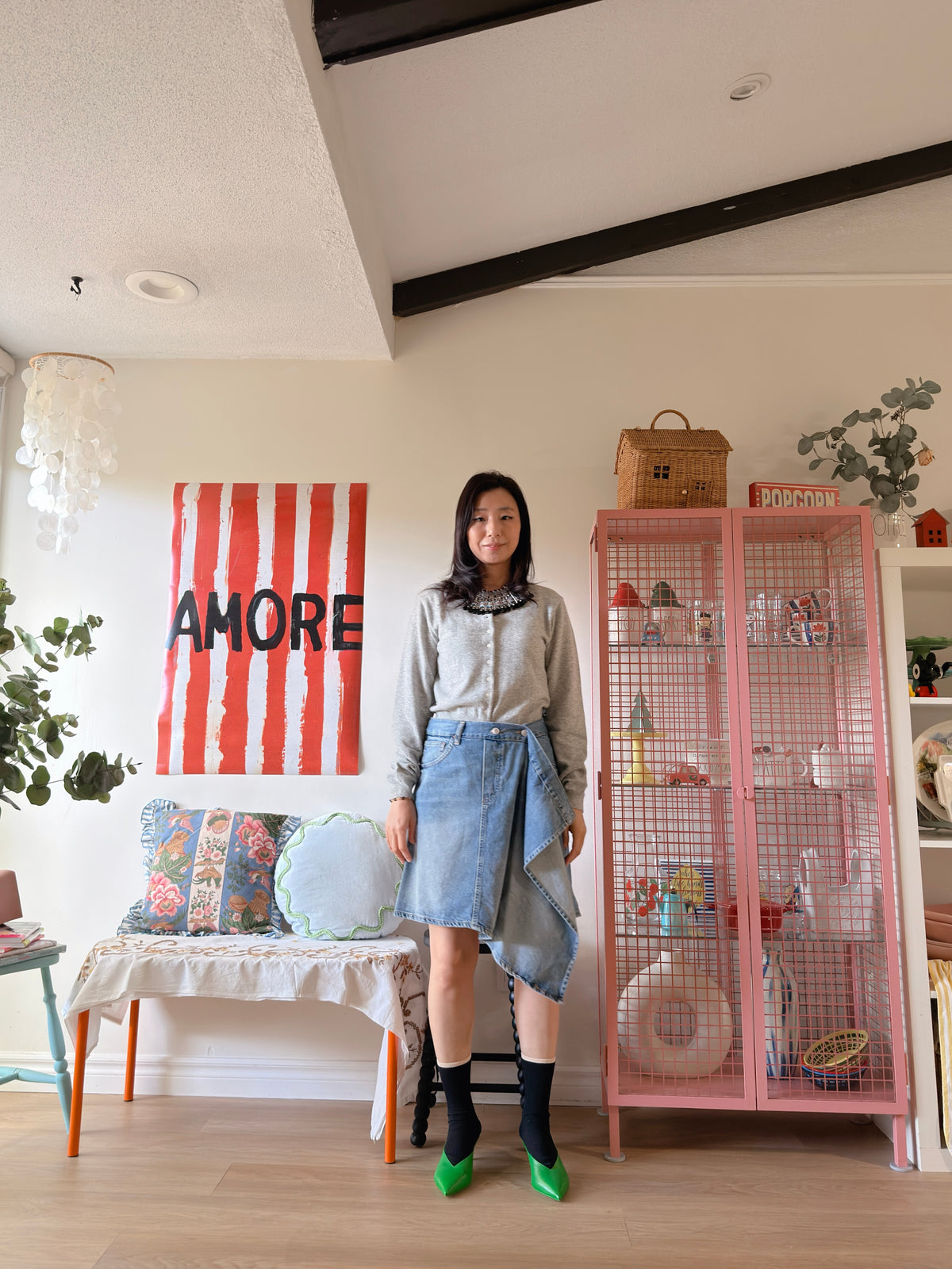 SOFT CASHMERE TOUCH CARDIGAN (Navy, Gray, Brown, Pink)