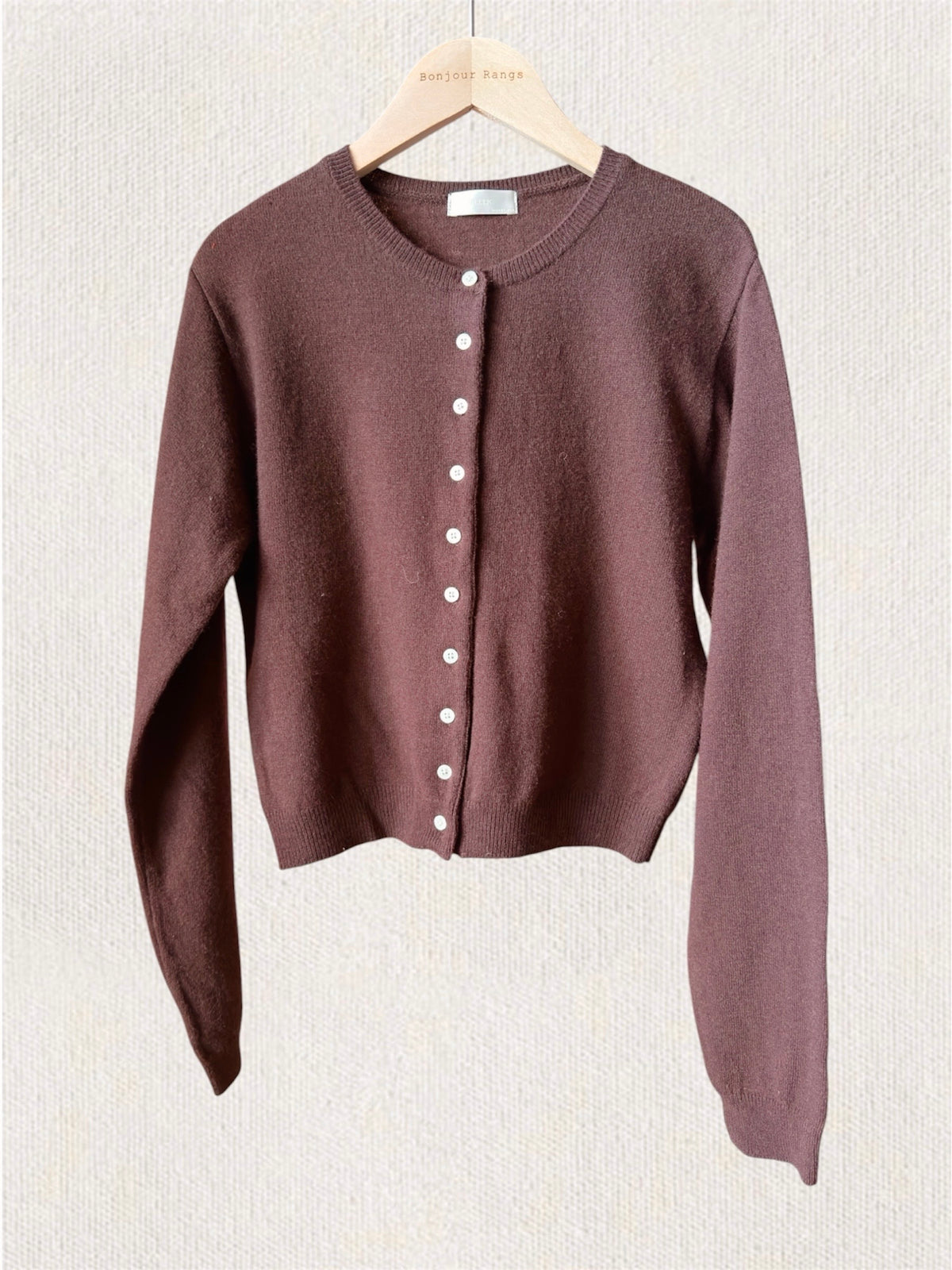 SOFT CASHMERE TOUCH CARDIGAN (Navy, Gray, Brown, Pink)