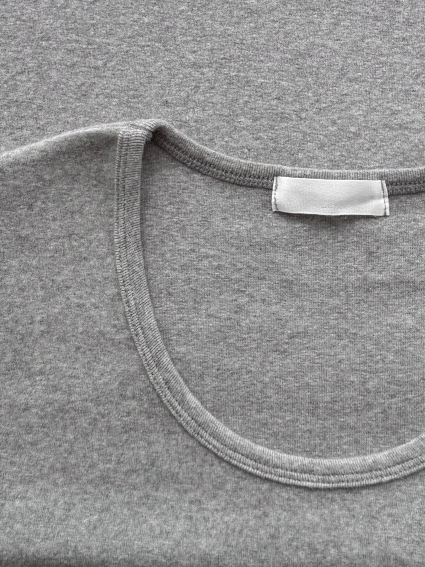 Basic cotton T-shirt (ivory, gray charcoal, black)