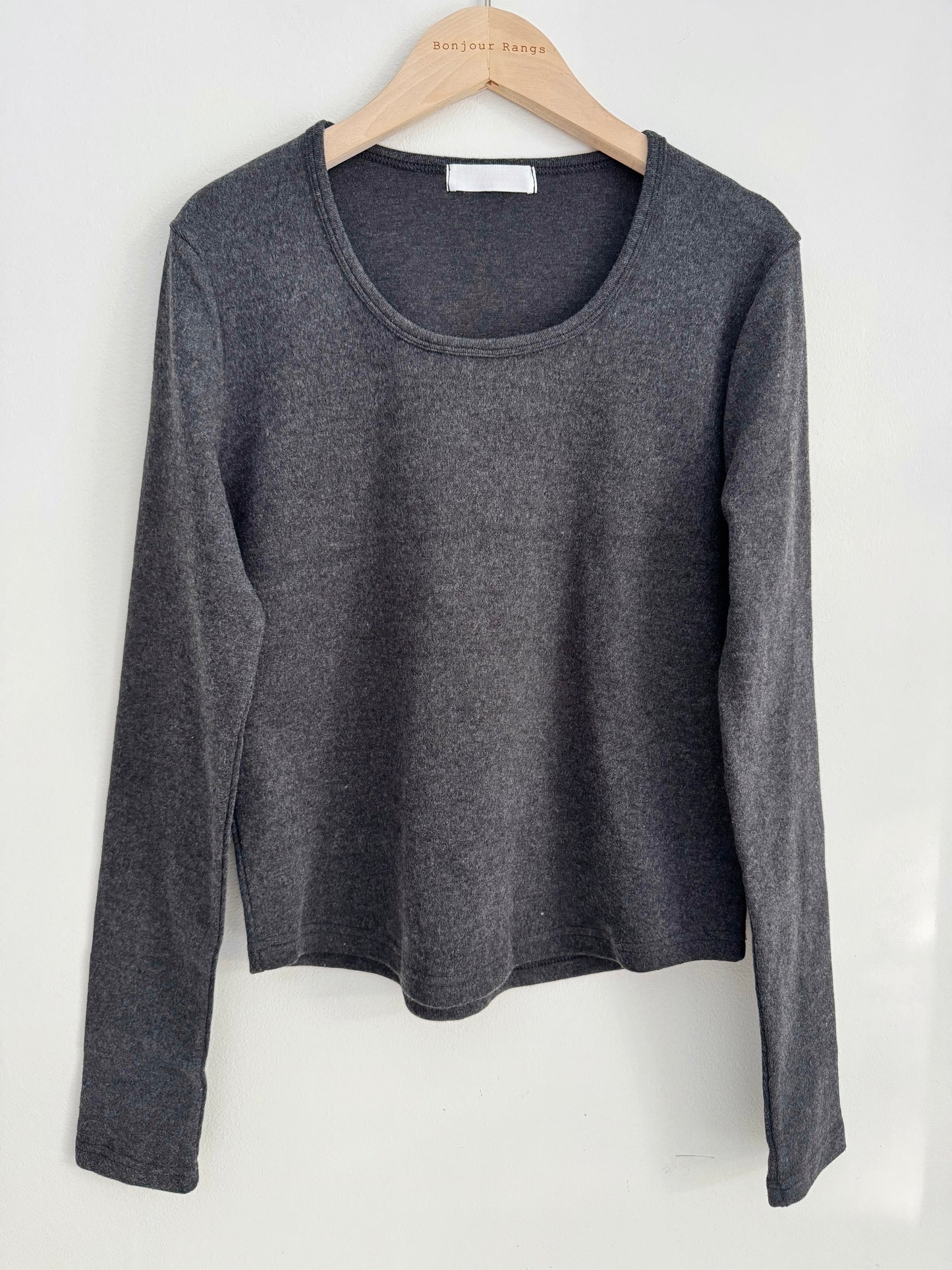 Basic cotton T-shirt (ivory, gray charcoal, black)