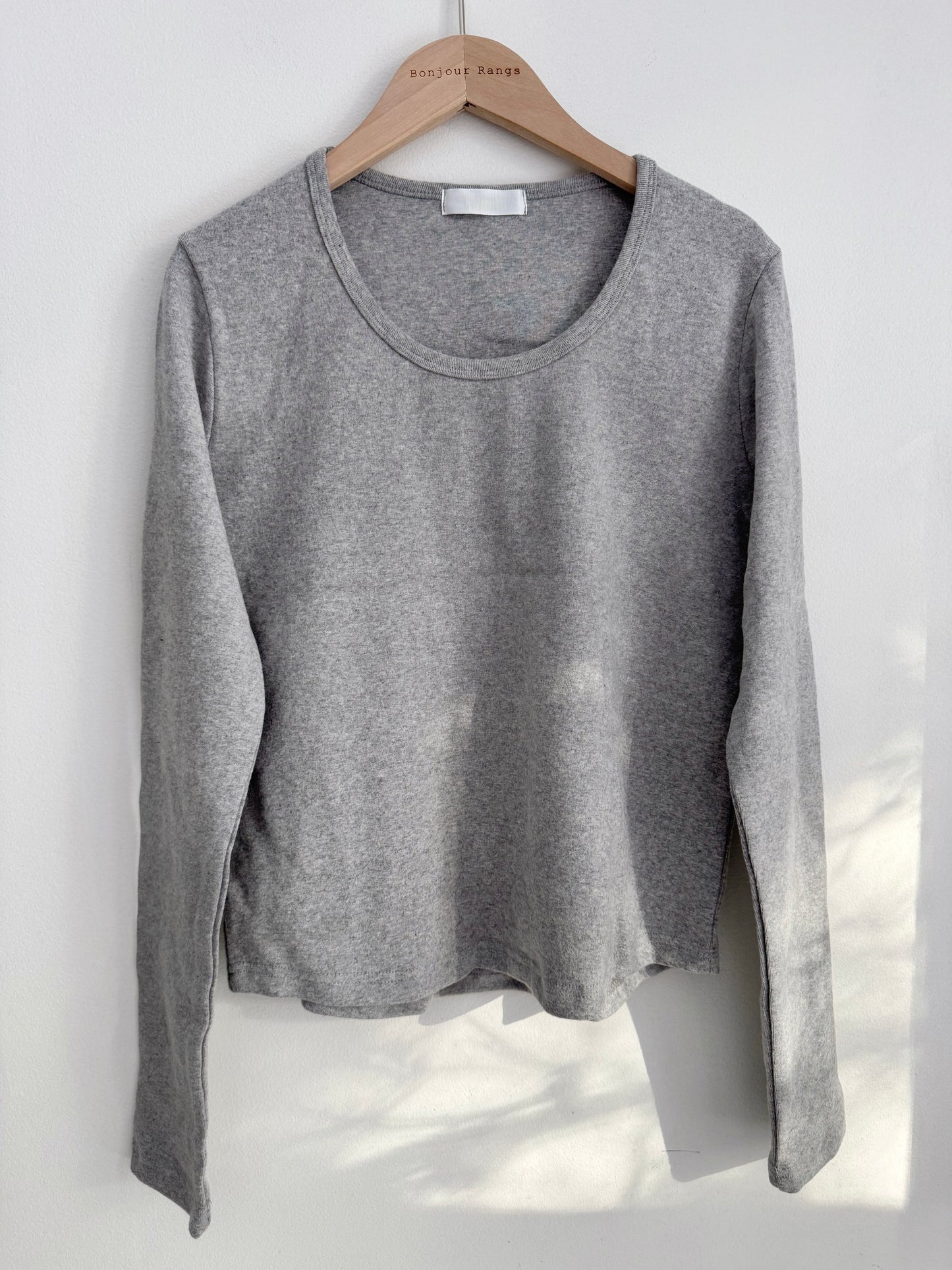 Basic cotton T-shirt (ivory, gray charcoal, black)