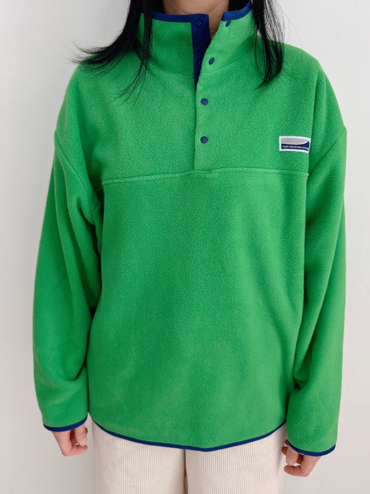 Snap Fleece Pullover (green, blue)