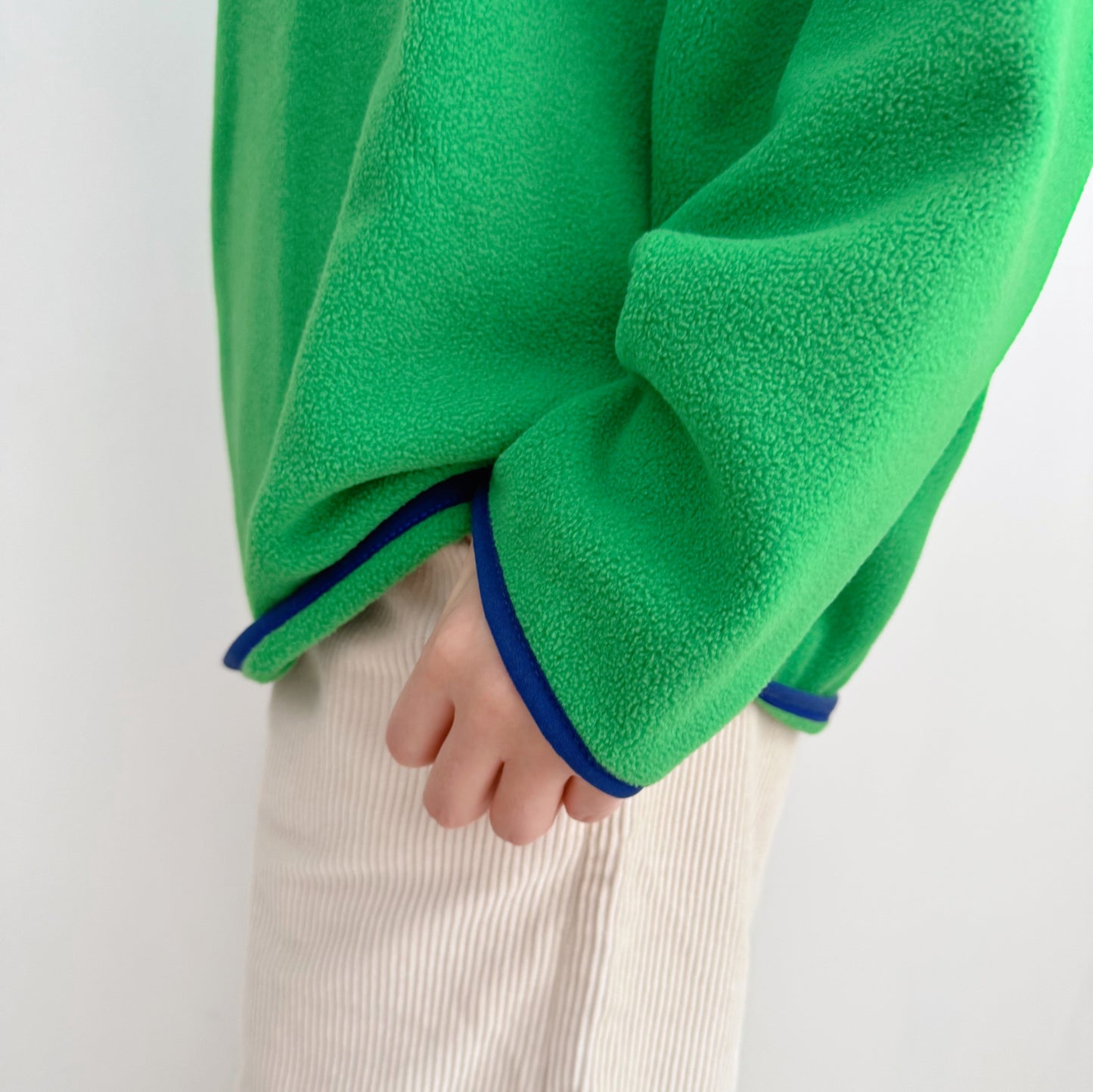 Snap Fleece Pullover (green, blue)