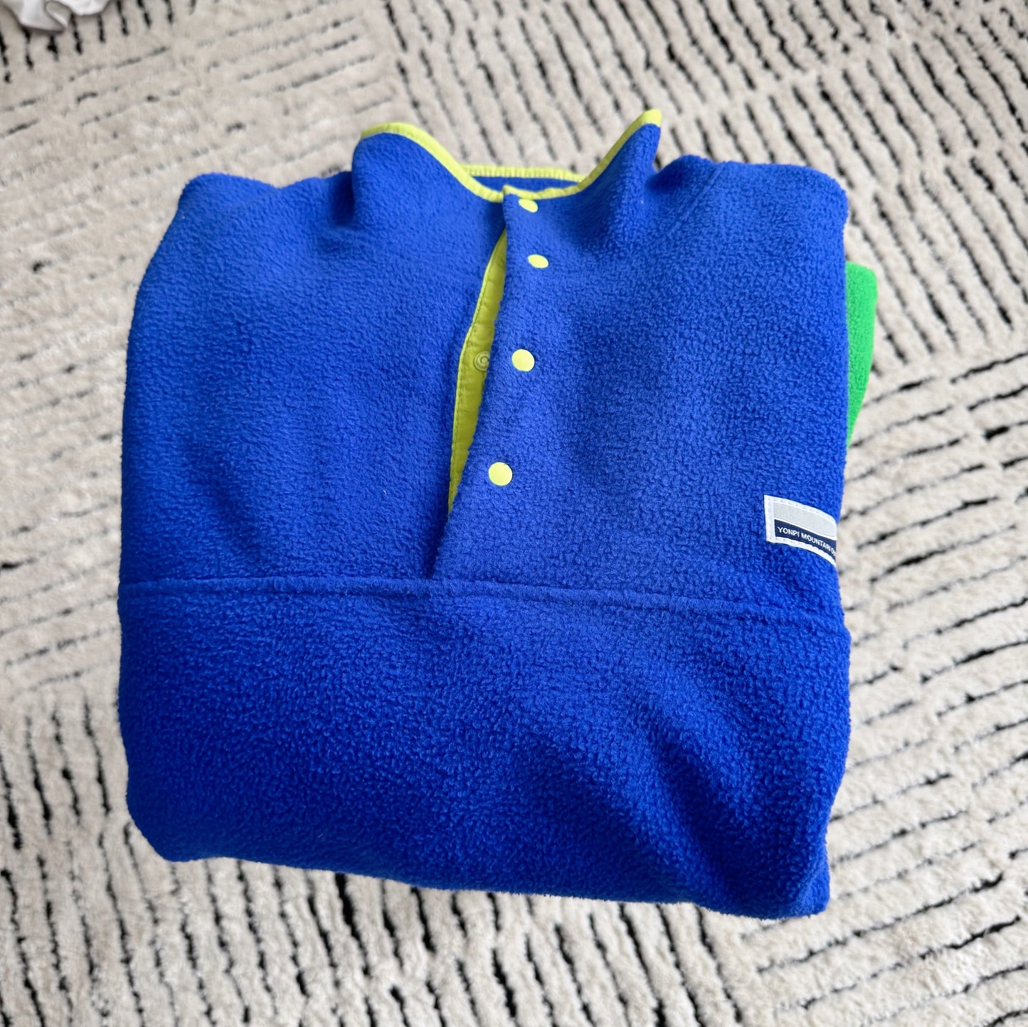 Snap Fleece Pullover (green, blue)