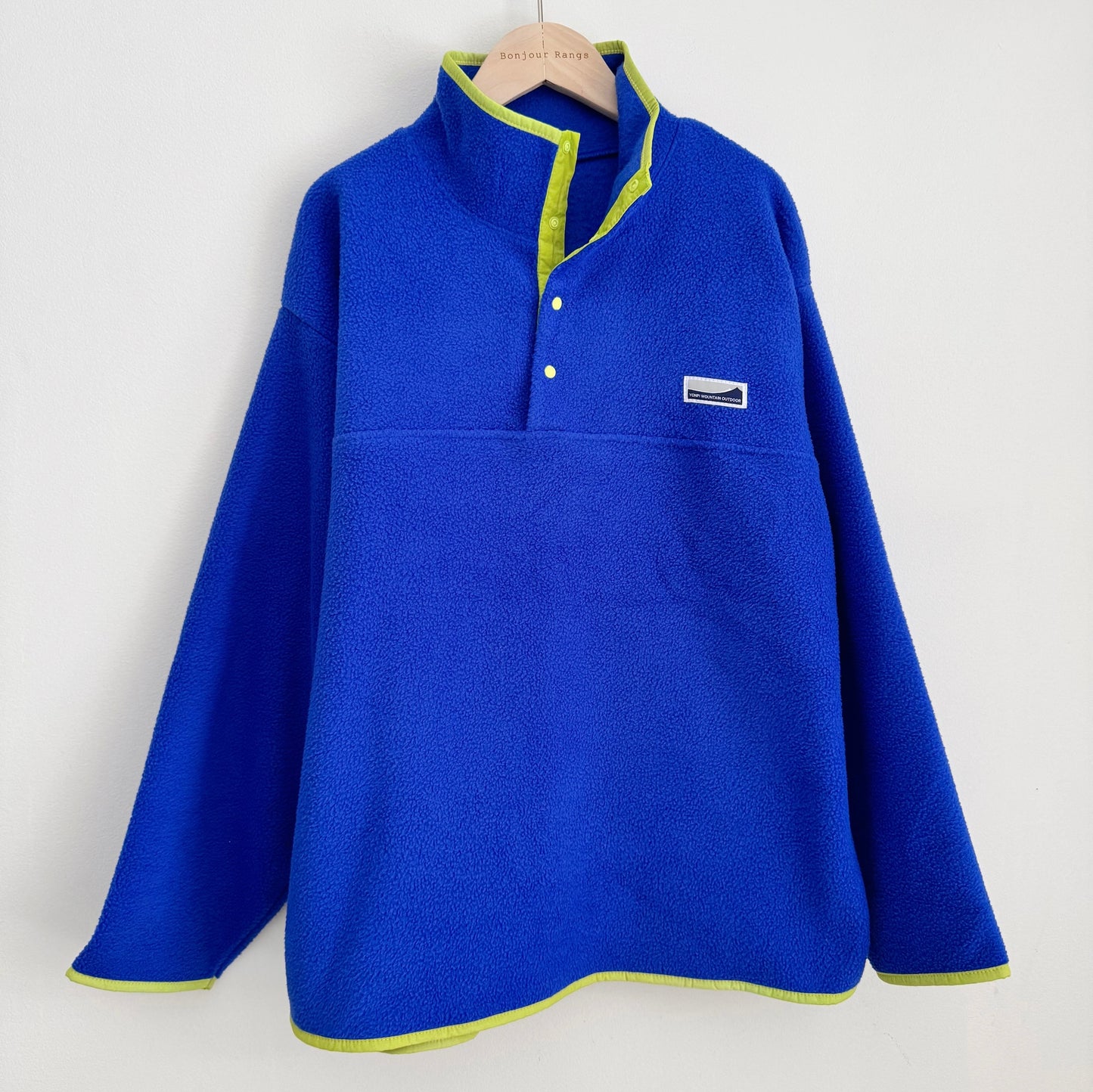 Snap Fleece Pullover (green, blue)