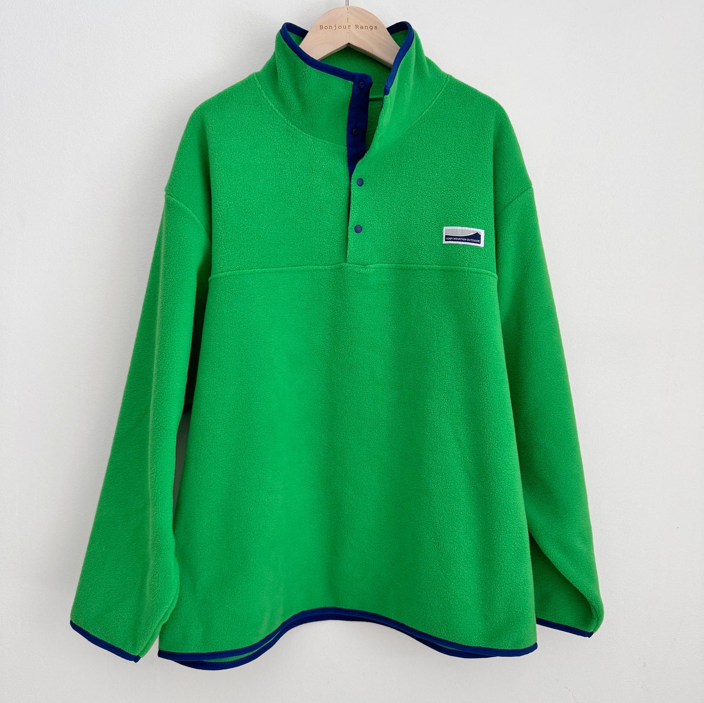 Snap Fleece Pullover (green, blue)