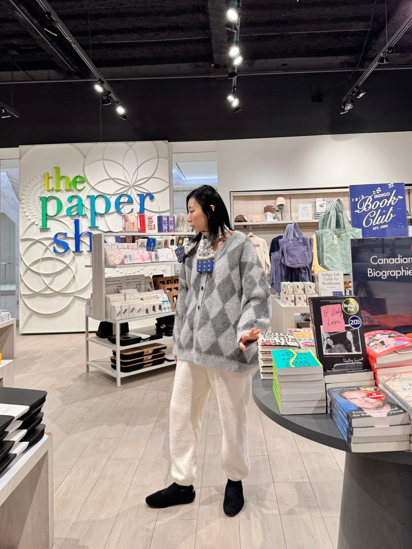 Argyle Cardigan (gray, charcoal)