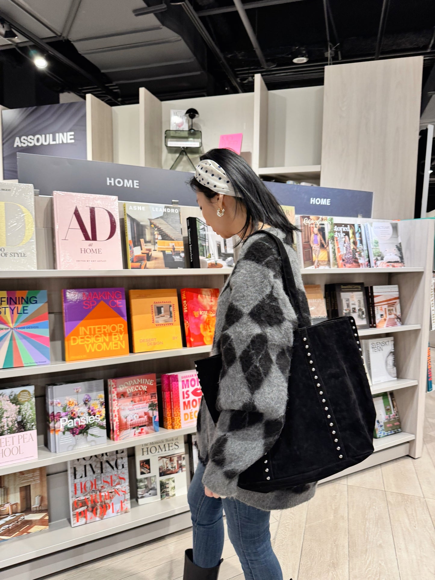 Argyle Cardigan (gray, charcoal)