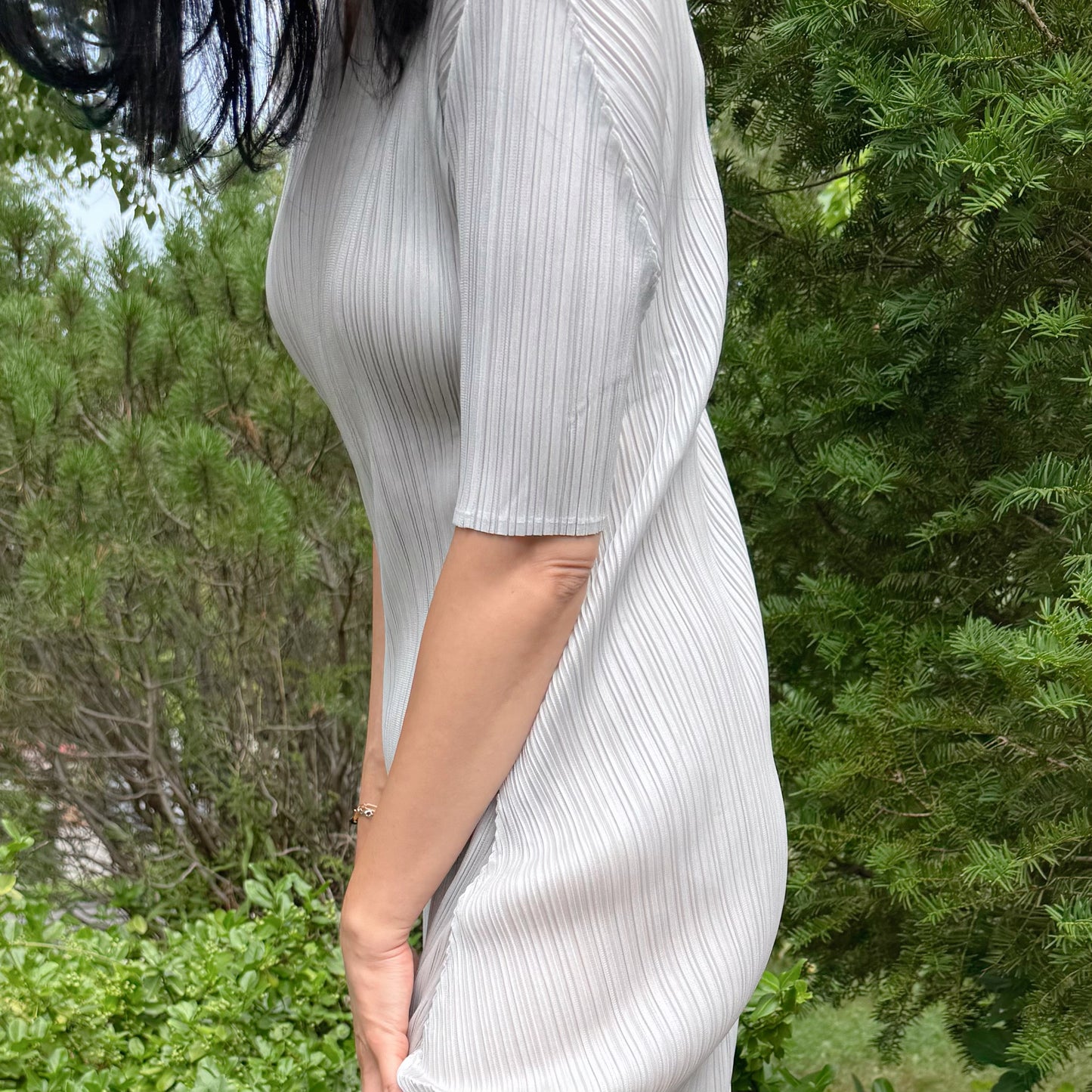 Pleats Flow Long Dress