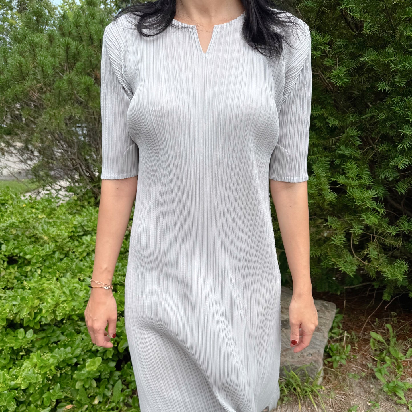 Pleats Flow Long Dress
