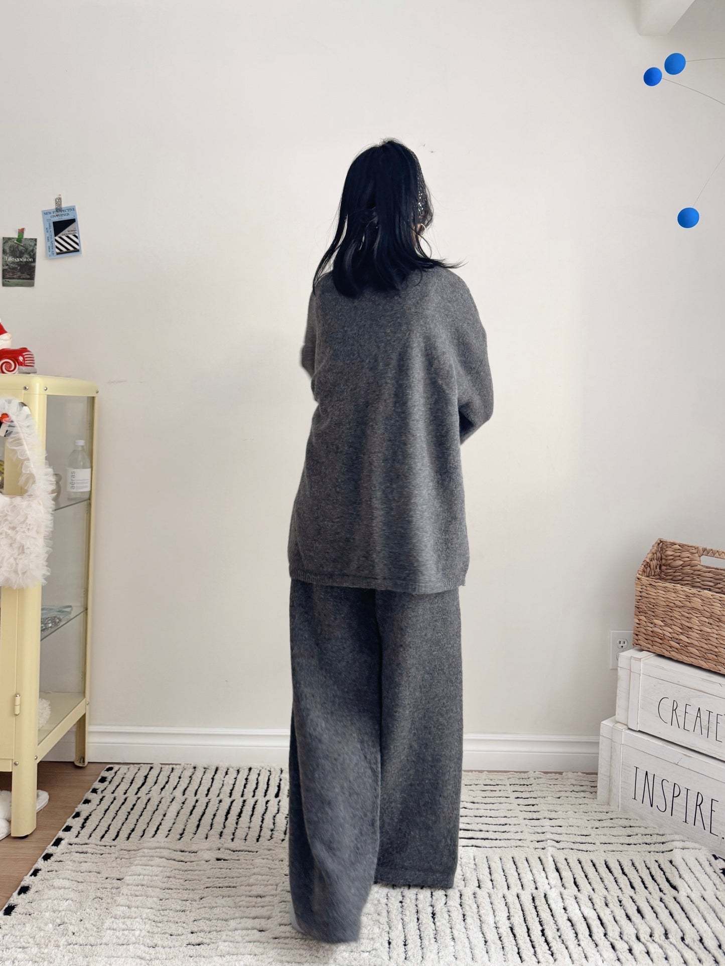 3 pieces Knit set ( beige, gray)