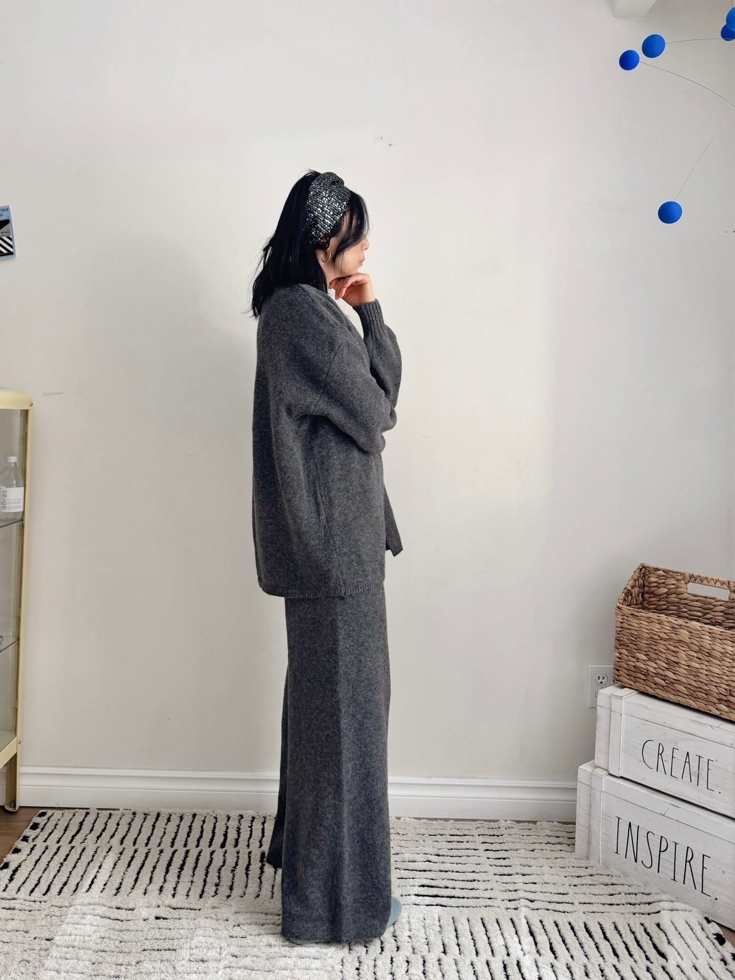 3 pieces Knit set ( beige, gray)