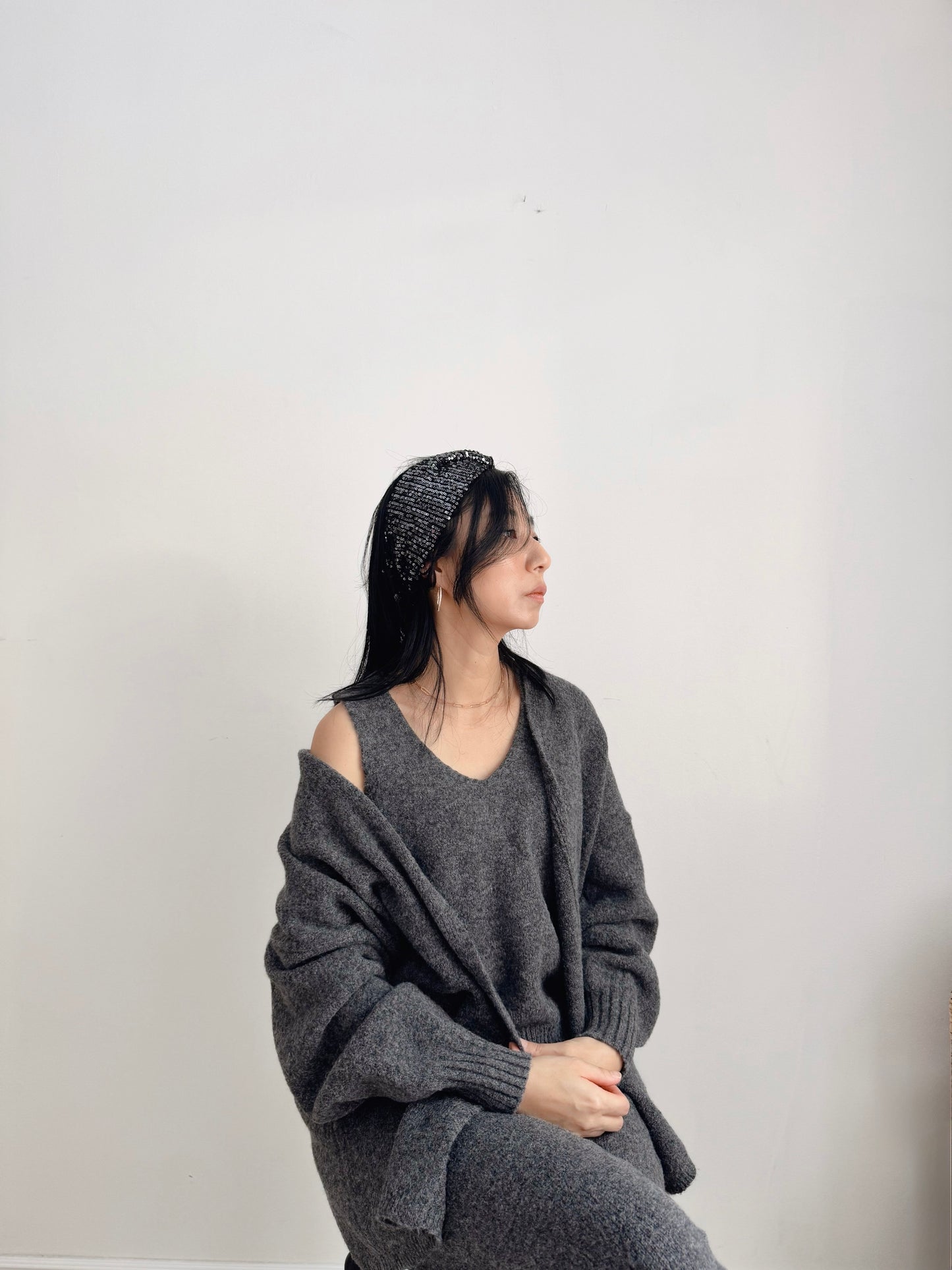 3 pieces Knit set ( beige, gray)