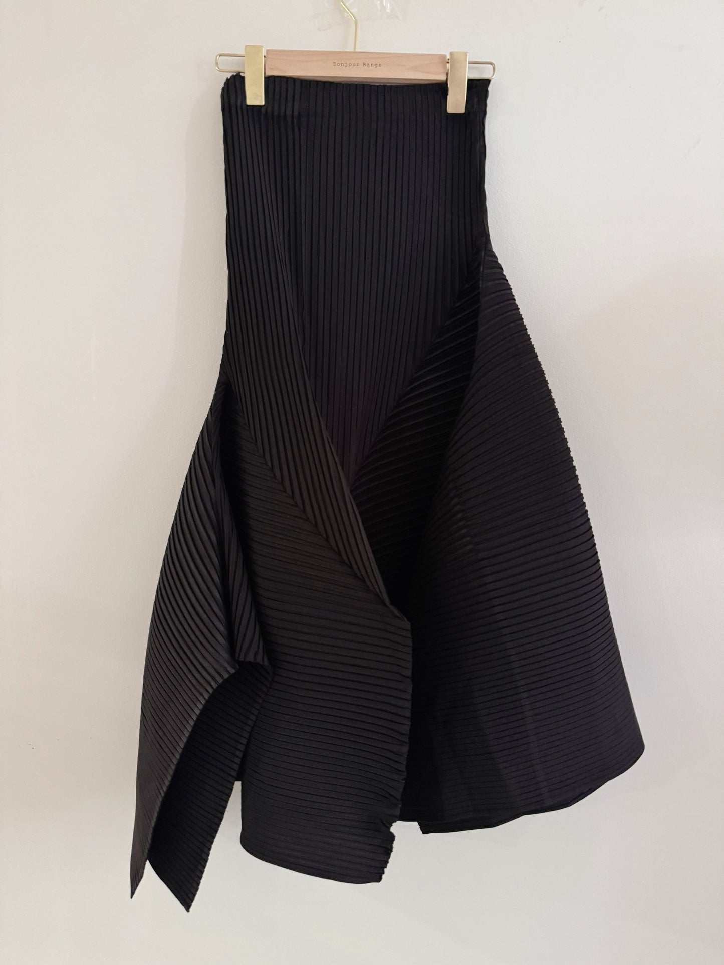 Pleated Draped Asymmetric Skirt